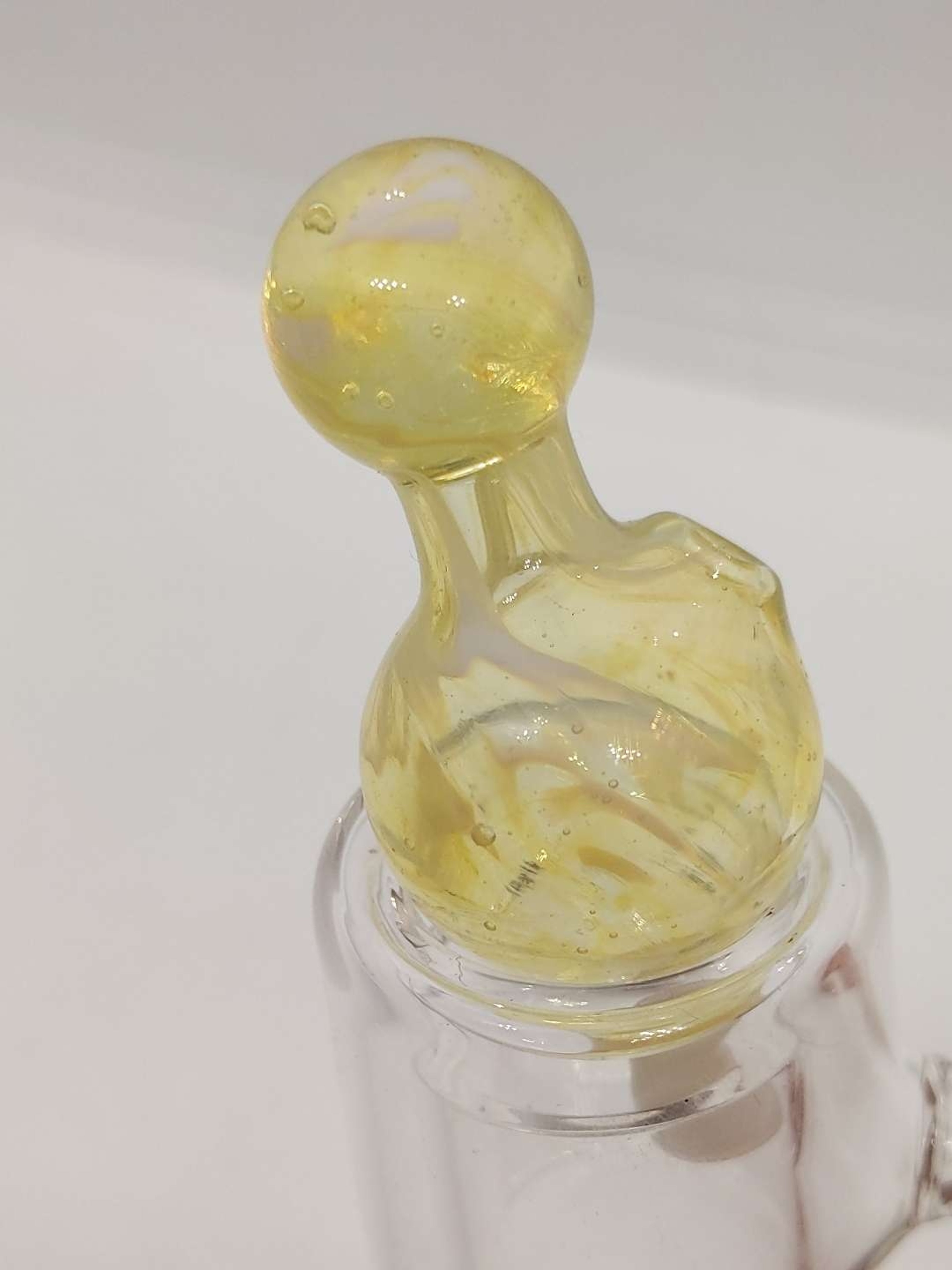 Preview pic of White and Yellow Swirl Double Bubble Cap