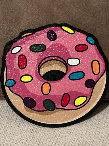 Preview pic of Pink Sprinkle Donut Mat by KGB Glass x Grass Roots Cali x Moodmats