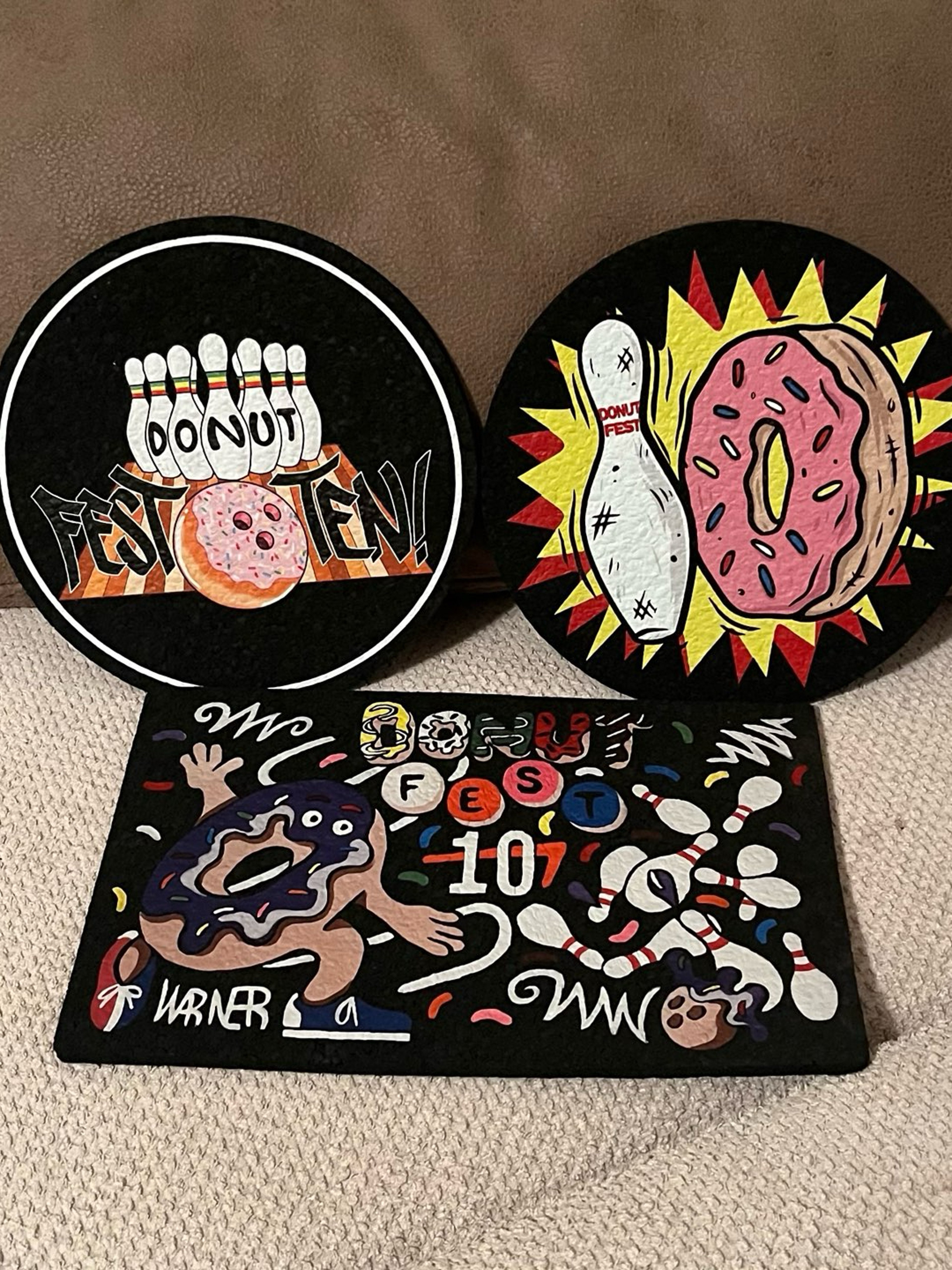 Preview pic of Bundle: Donut Fest 10 Show Mats by KGB Glass x Moodmats
