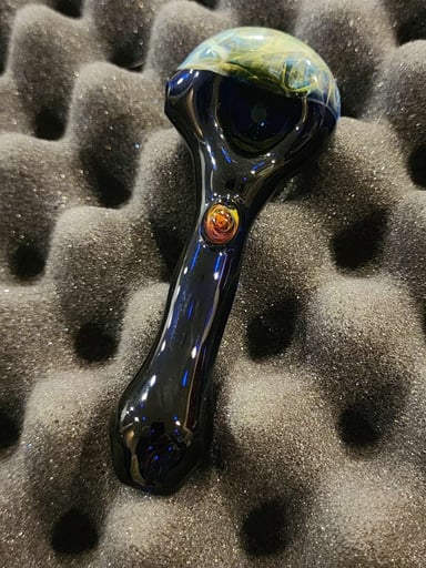 Preview pic of 4 inch Beer Glass Cobalt Blue Spoon