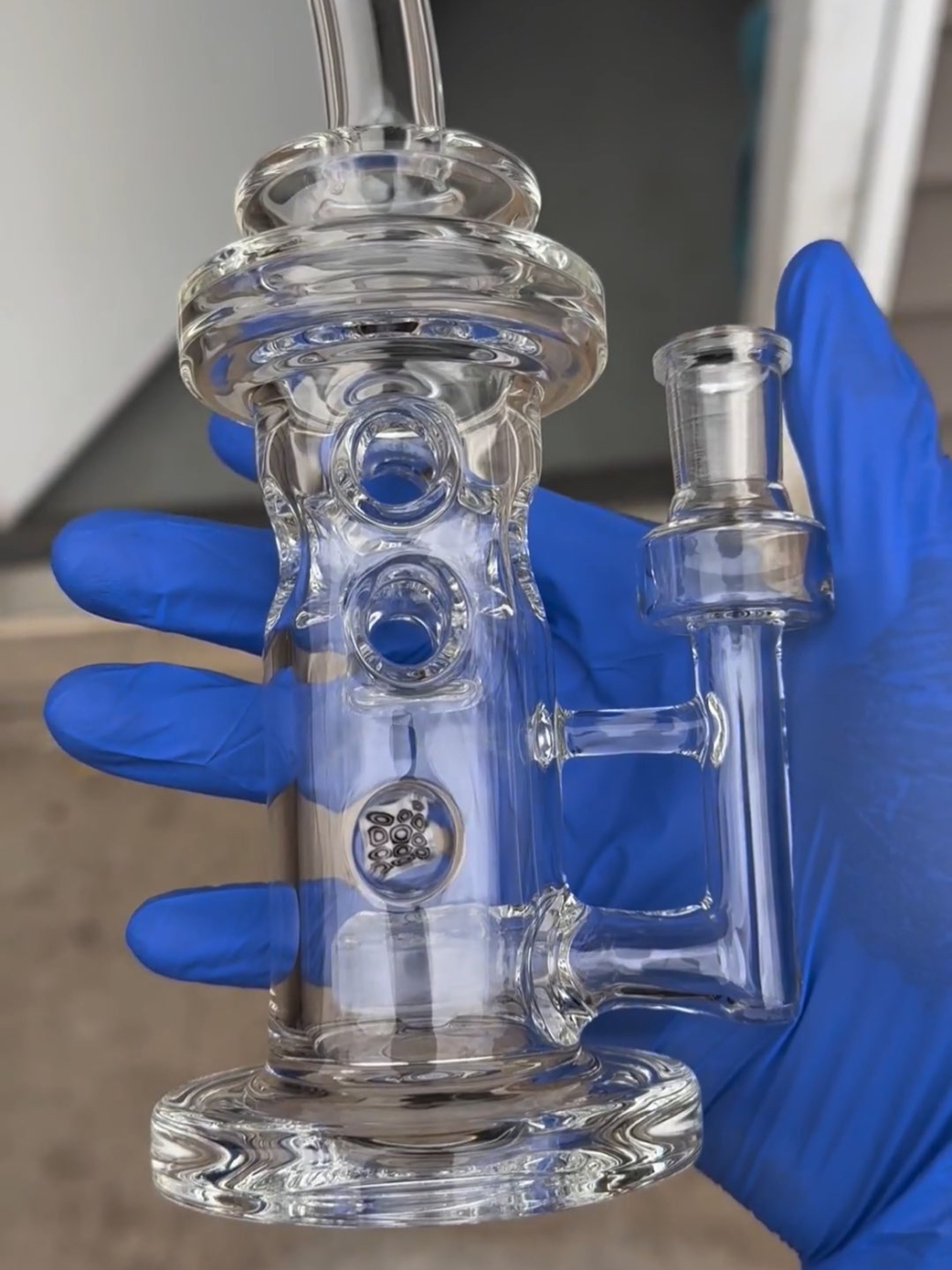 Preview pic of Final price drop! 14mm Dynamic Glass Fab Tower - abstract tile millie, perfect daily driver.