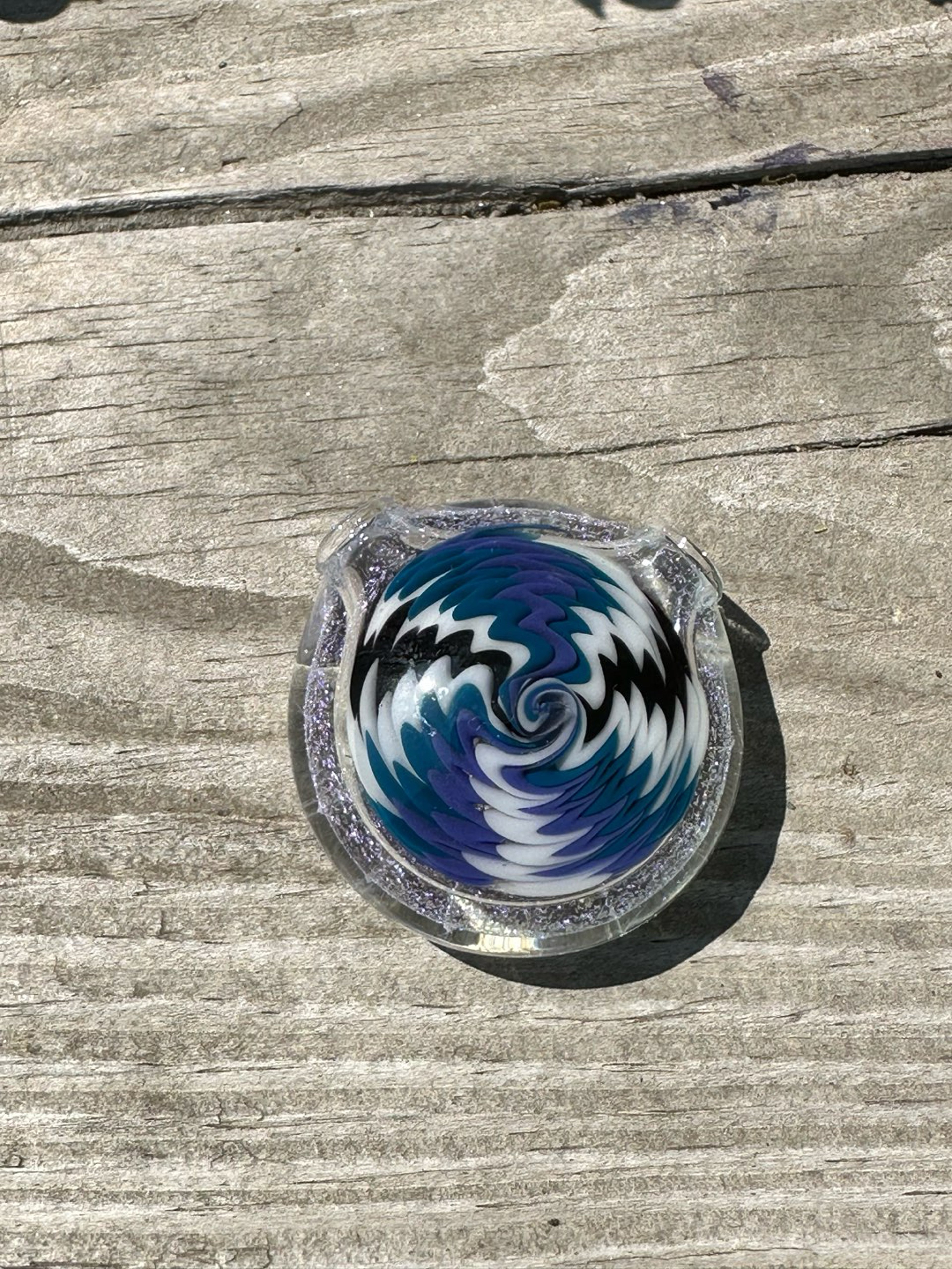 Matt Z Glass Wigwag Dichro Pendant image 0