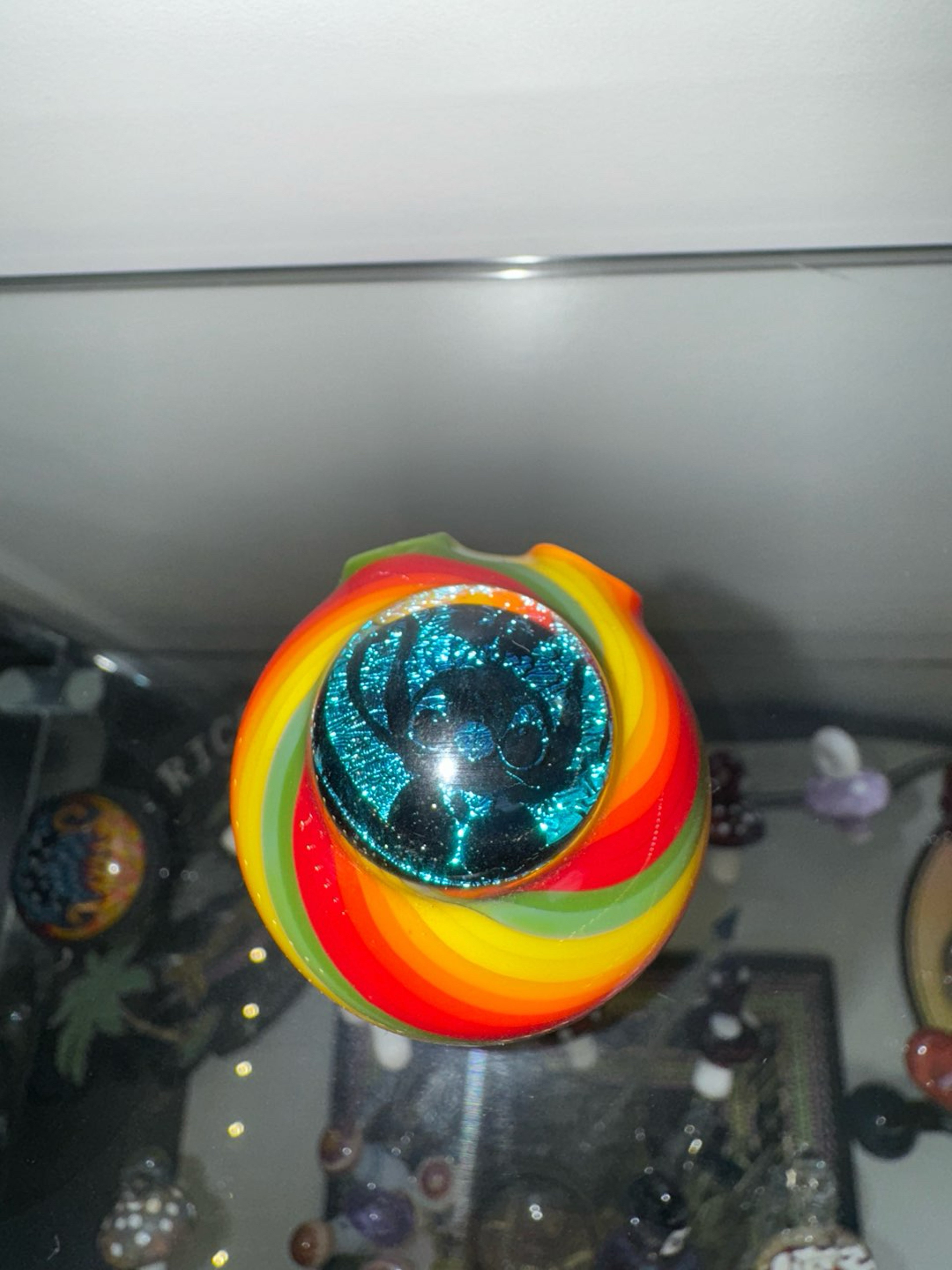 Preview pic of William Herrera Lilo & Stitch Rasta Wig Wag Pendant