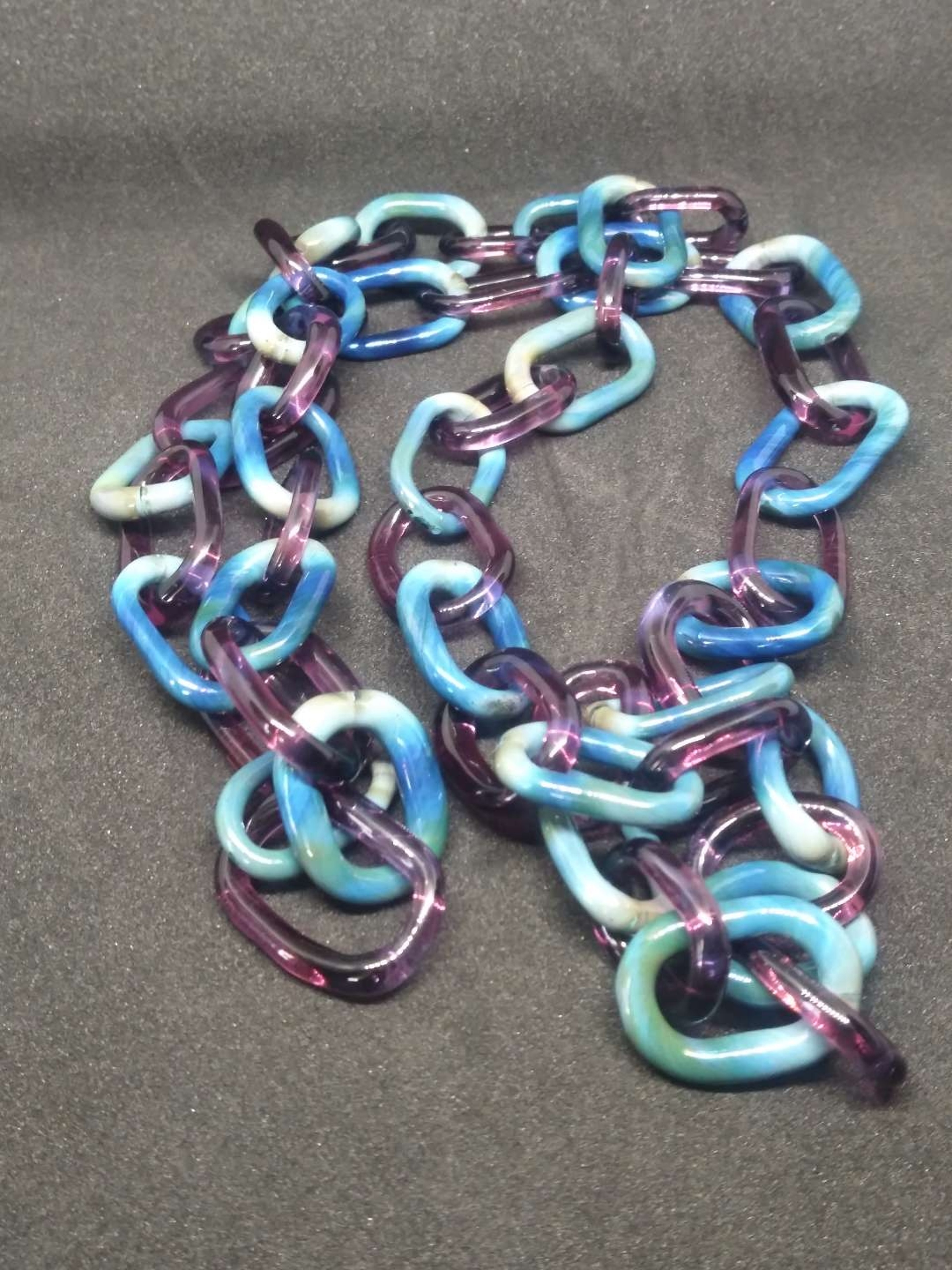Preview pic of Blue Moon & Transparent Purple Chain ⛓️