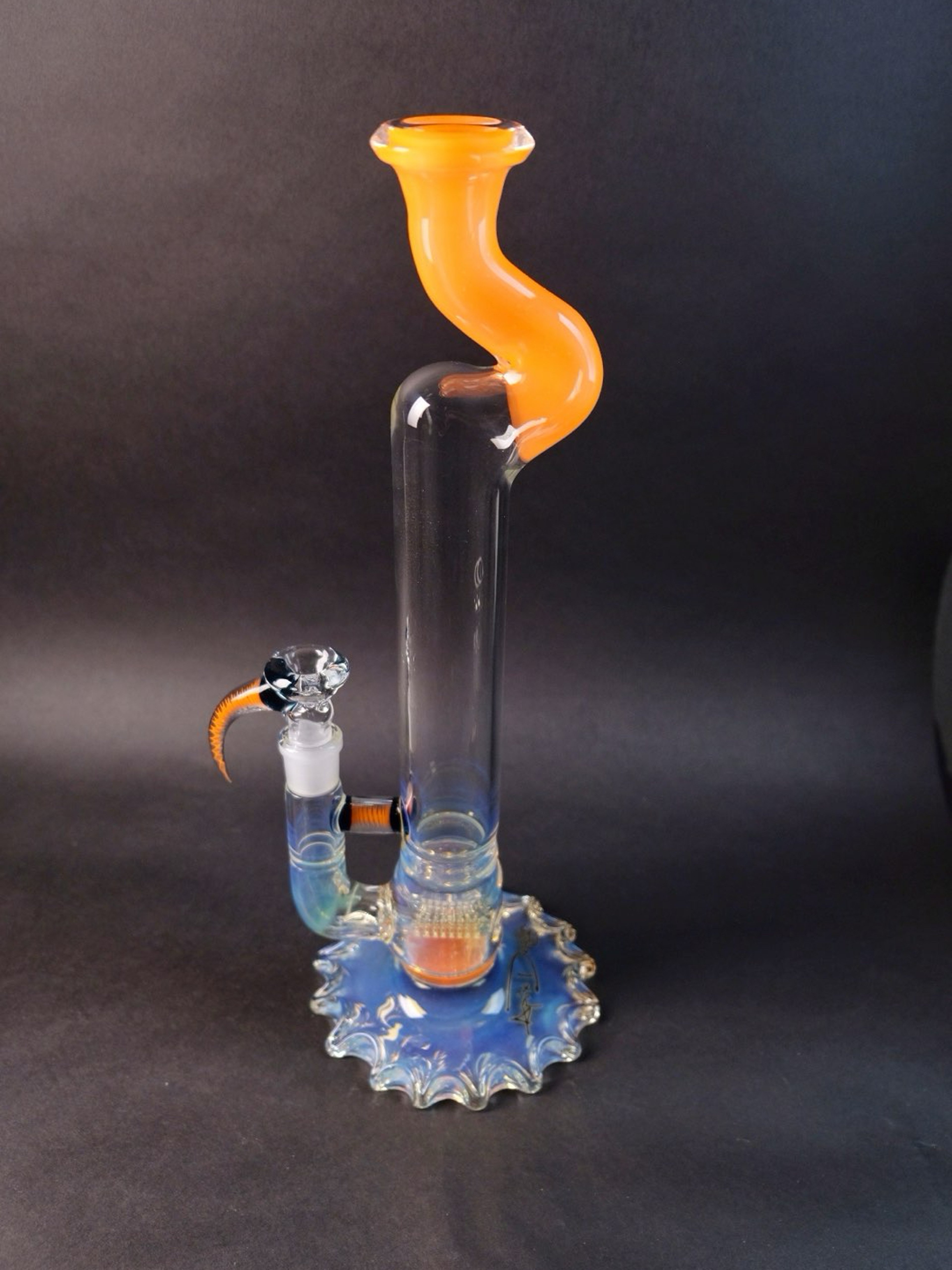 Preview pic of Apixdesign Silver Fumed 45x5mm OJ Orange Stemline Bottlecap Base