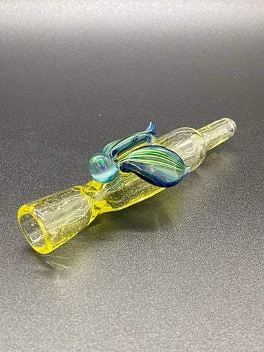 Preview pic of Lyric Glass Feather Chillum w/ Opal