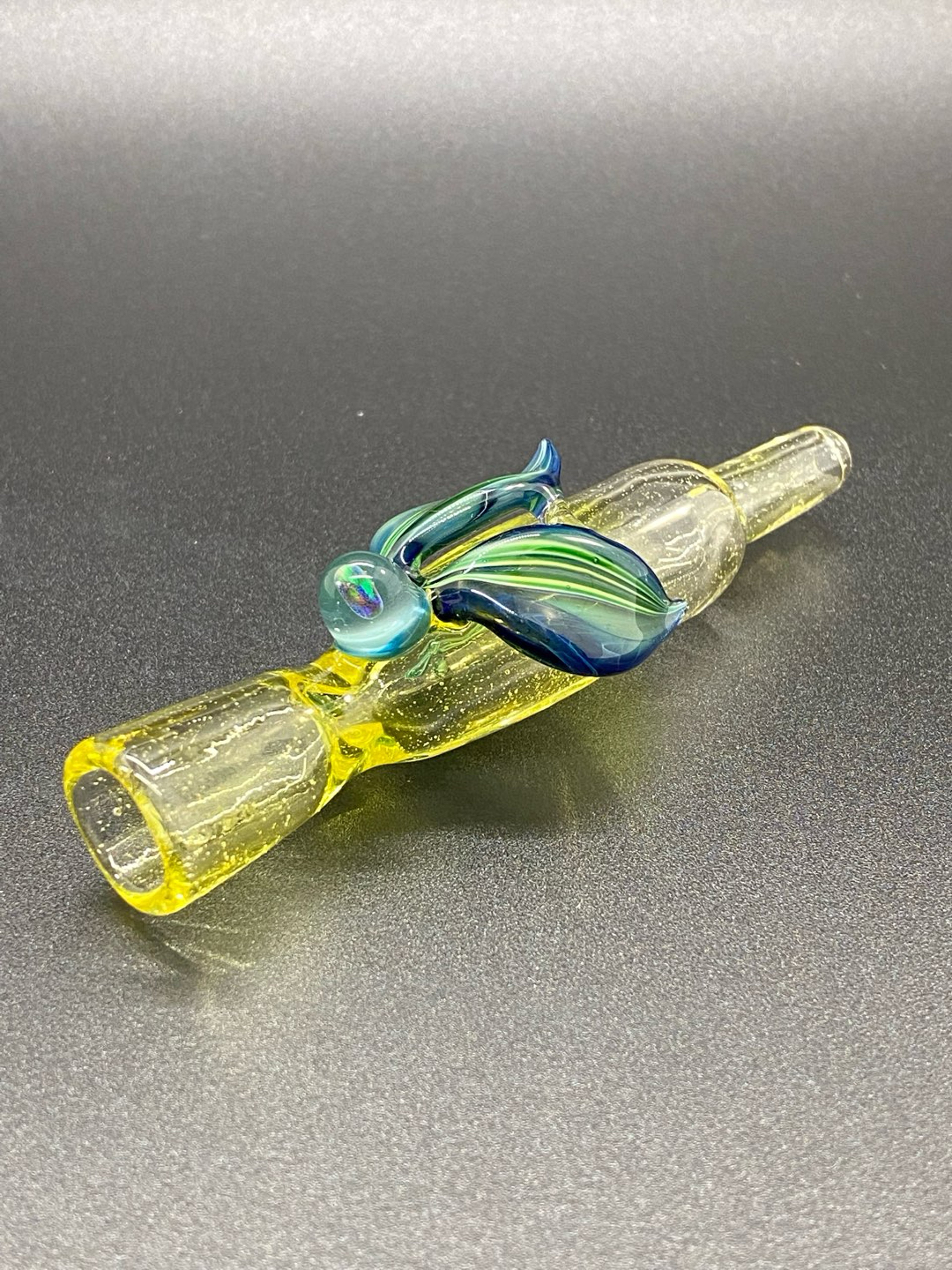 Lyric Glass Feather Chillum w/ Opal image 0