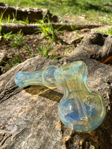 Preview pic of Bubbler Glass Pipe silver fumed