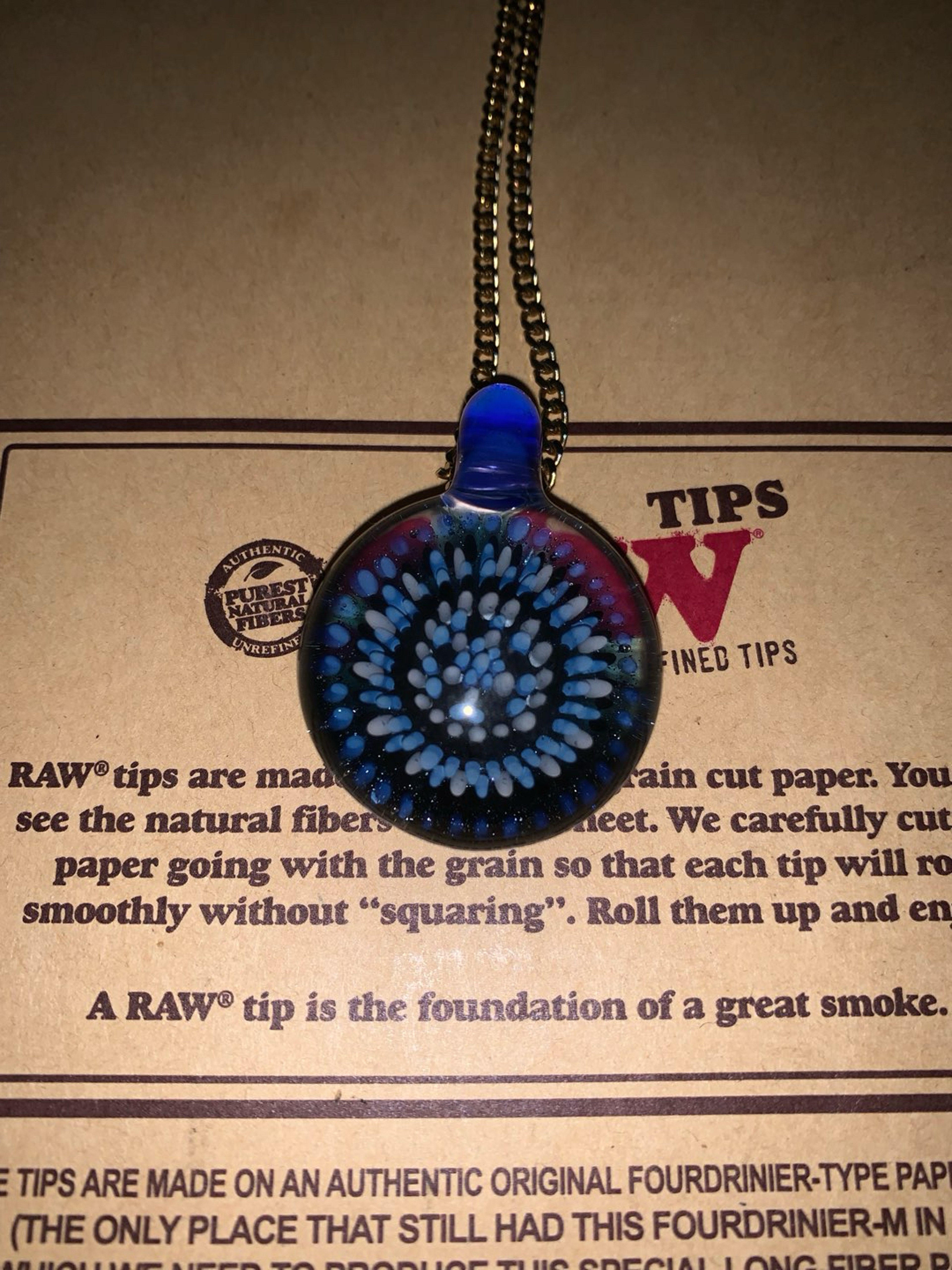 Preview pic of Nevzhen glass dot work pendant