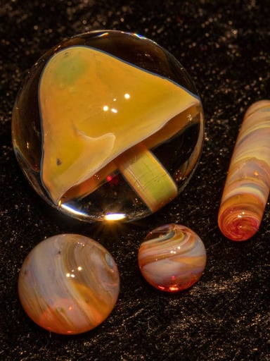 Preview pic of Mushroom Slurper Set Glass Marbles Fungi pearls valve Pillar pill