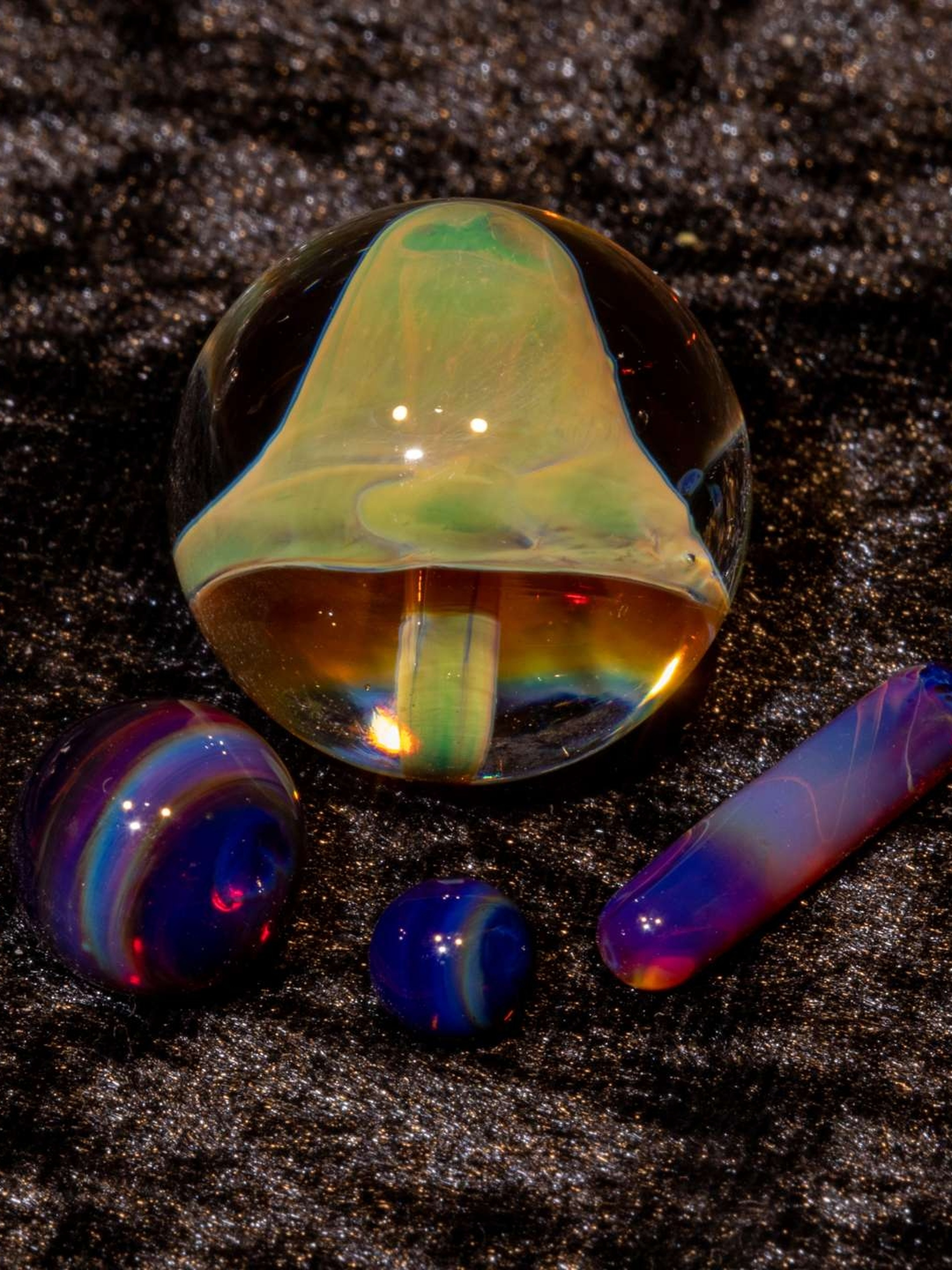 Preview pic of Mushroom Slurper Set Glass Marbles Fungi pearls valve Pillar pill