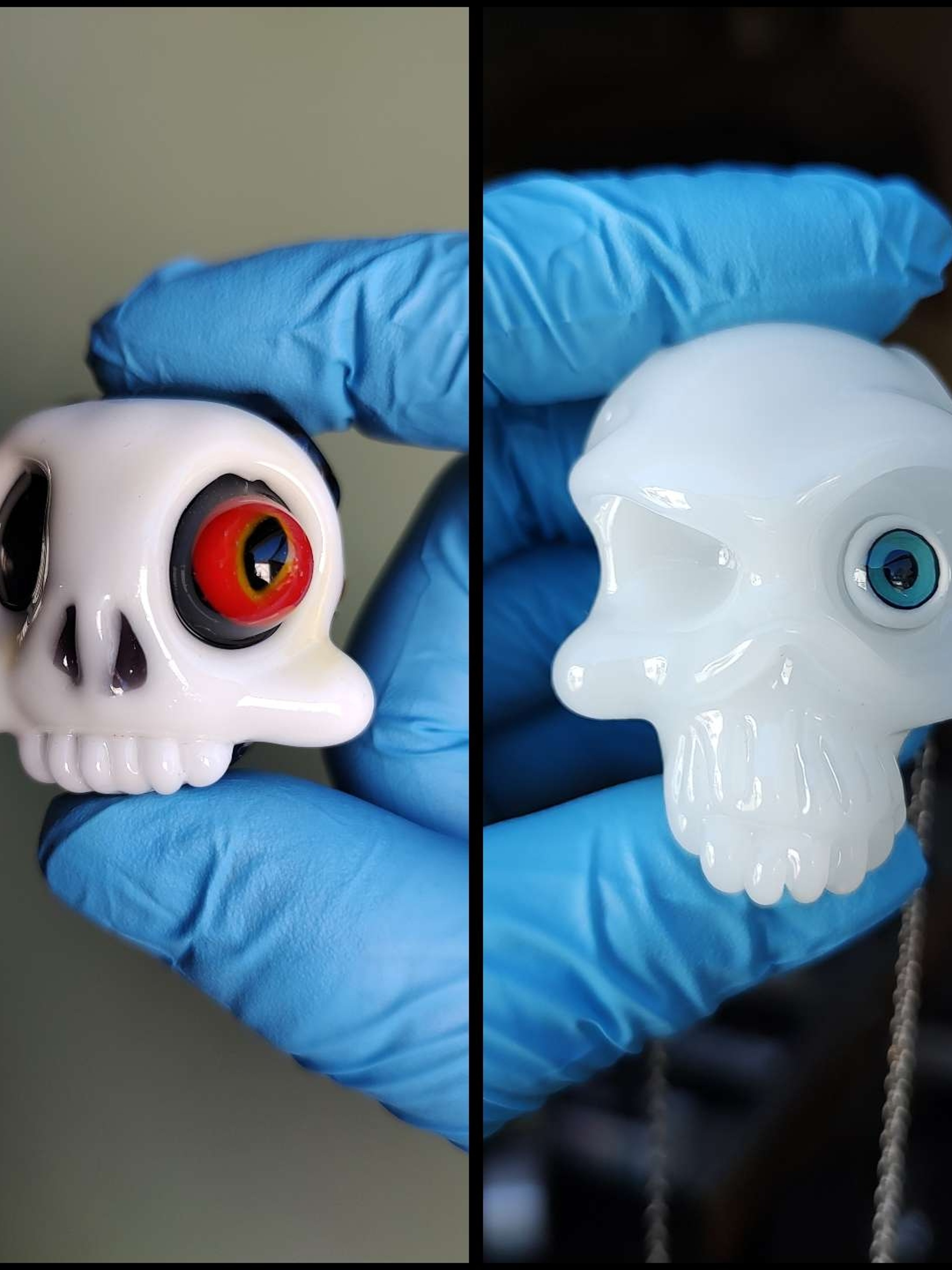 Preview pic of Double Trouble Skull Pendants