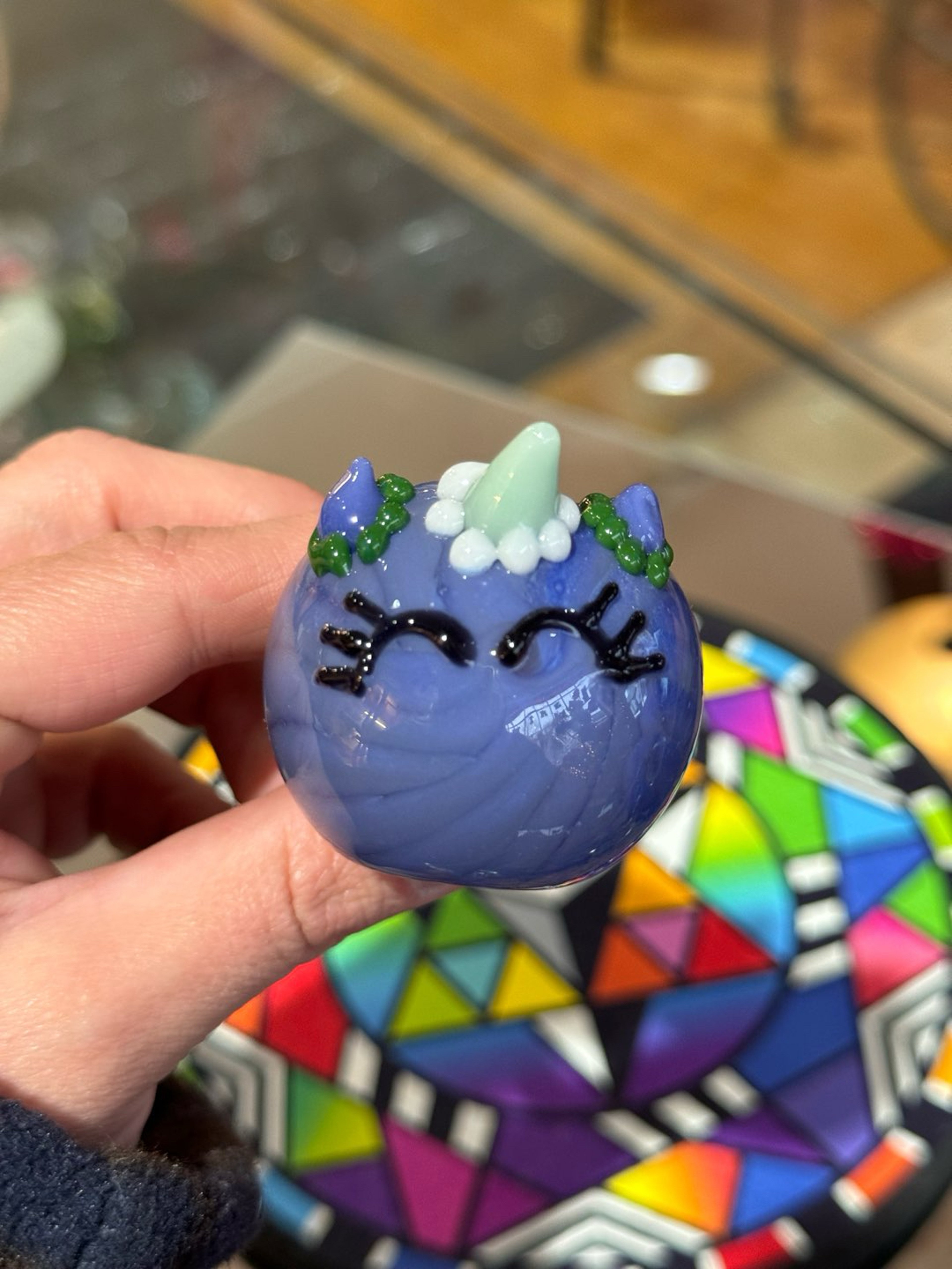 Preview pic of Kristi Conant Glass Unicorn Spoon