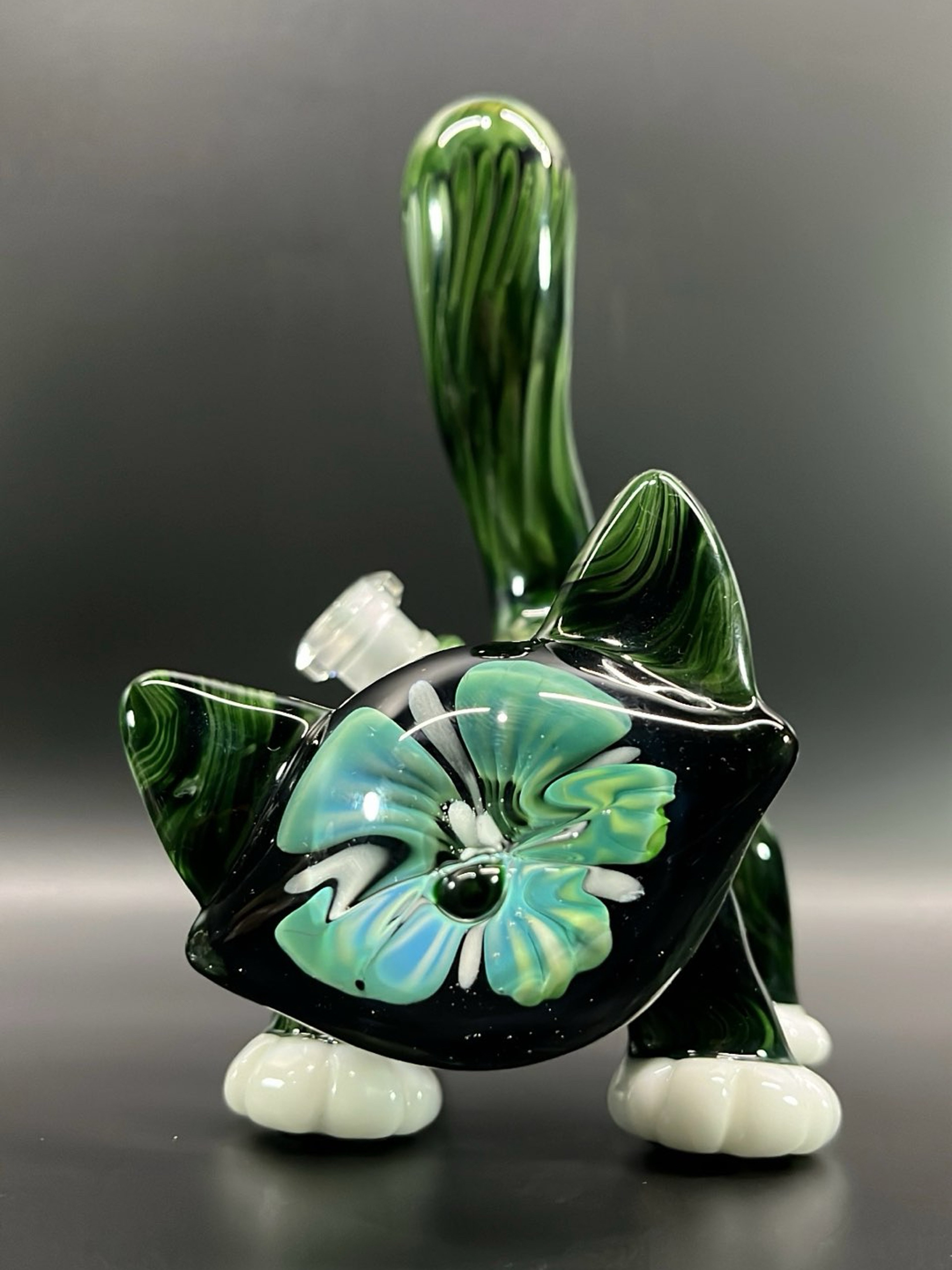 Preview pic of Cici Kitty Glass X Rhythm Glass Flower Implosion Kitty Rig