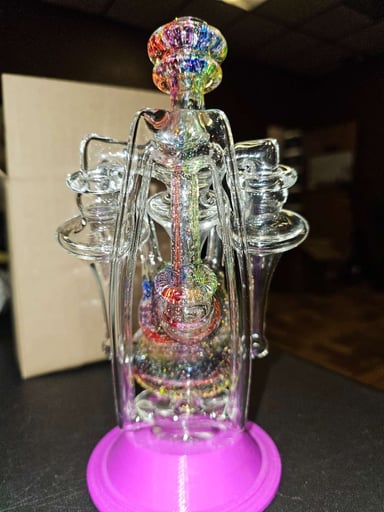 Preview pic of JFGlass Cropal rainbow triple recycler