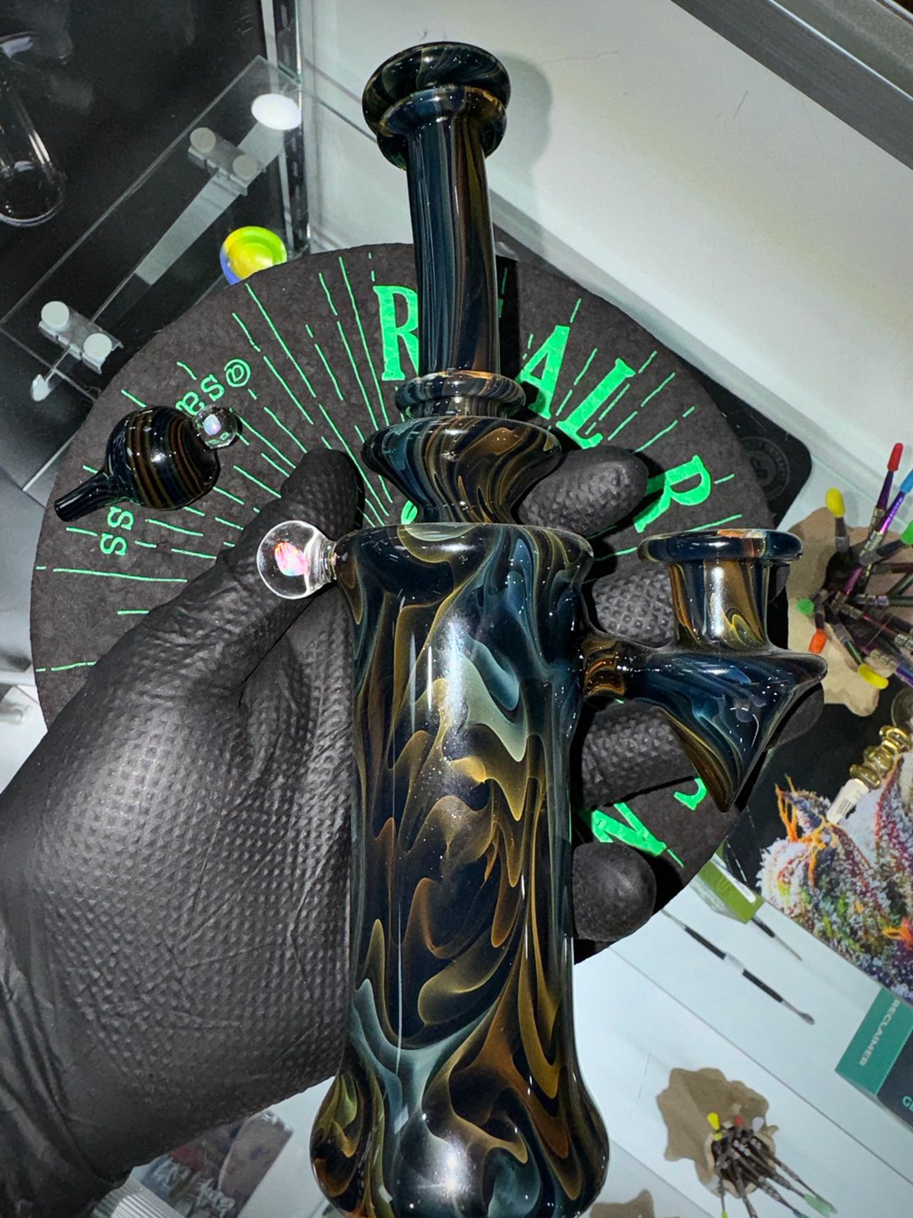 Preview pic of Jakers Glass Fume Stack Rig & Cap 14mm