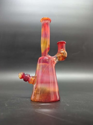 Preview pic of Greasy glass purple rainbow over icy white satin jammer
