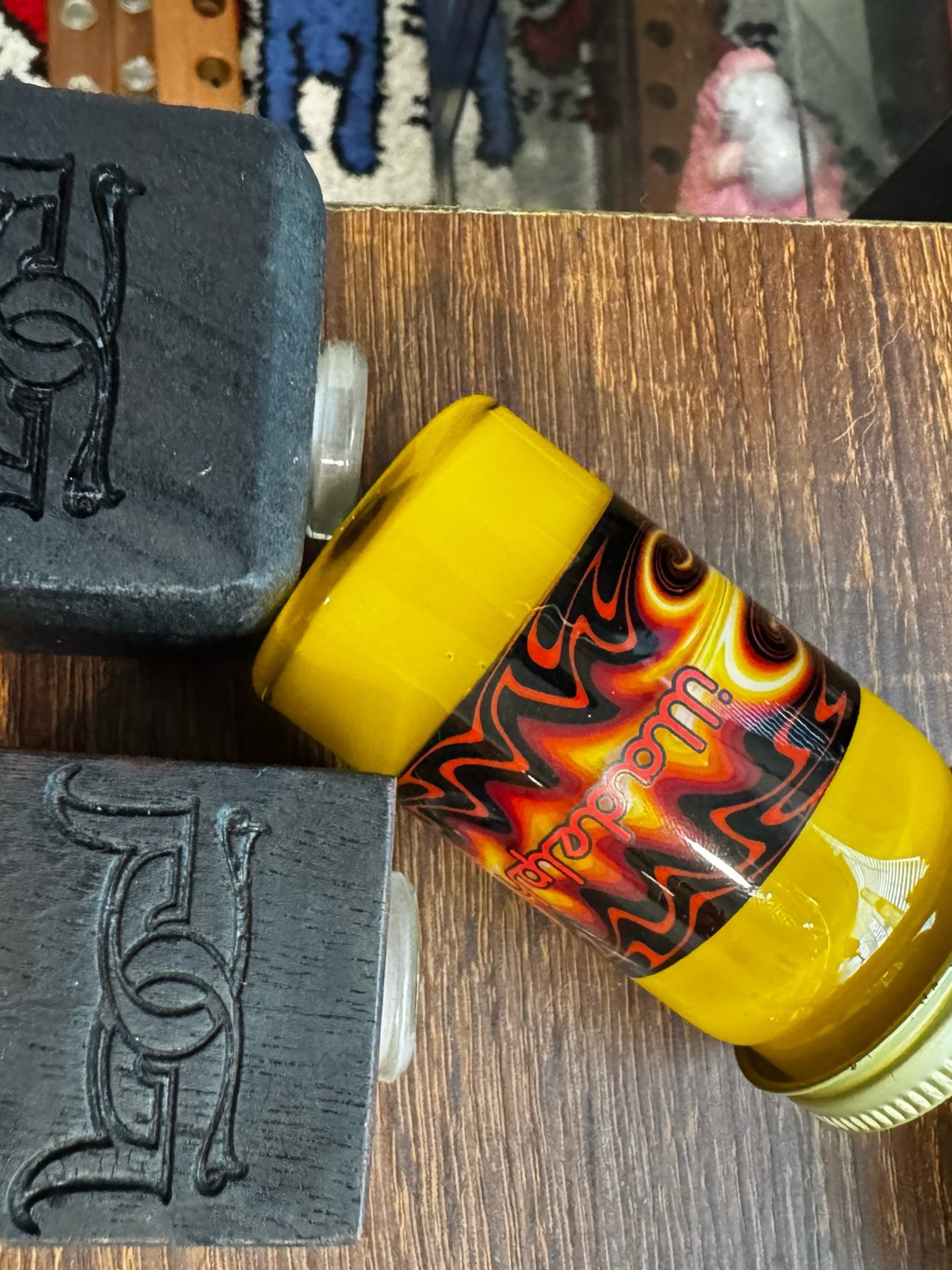 Preview pic of Worked Illy Jar & 2 Goldman Slide Stands