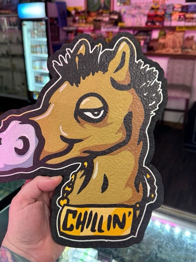 Preview pic of The Glass Mule Head (12” Dye Cut) Moodmat