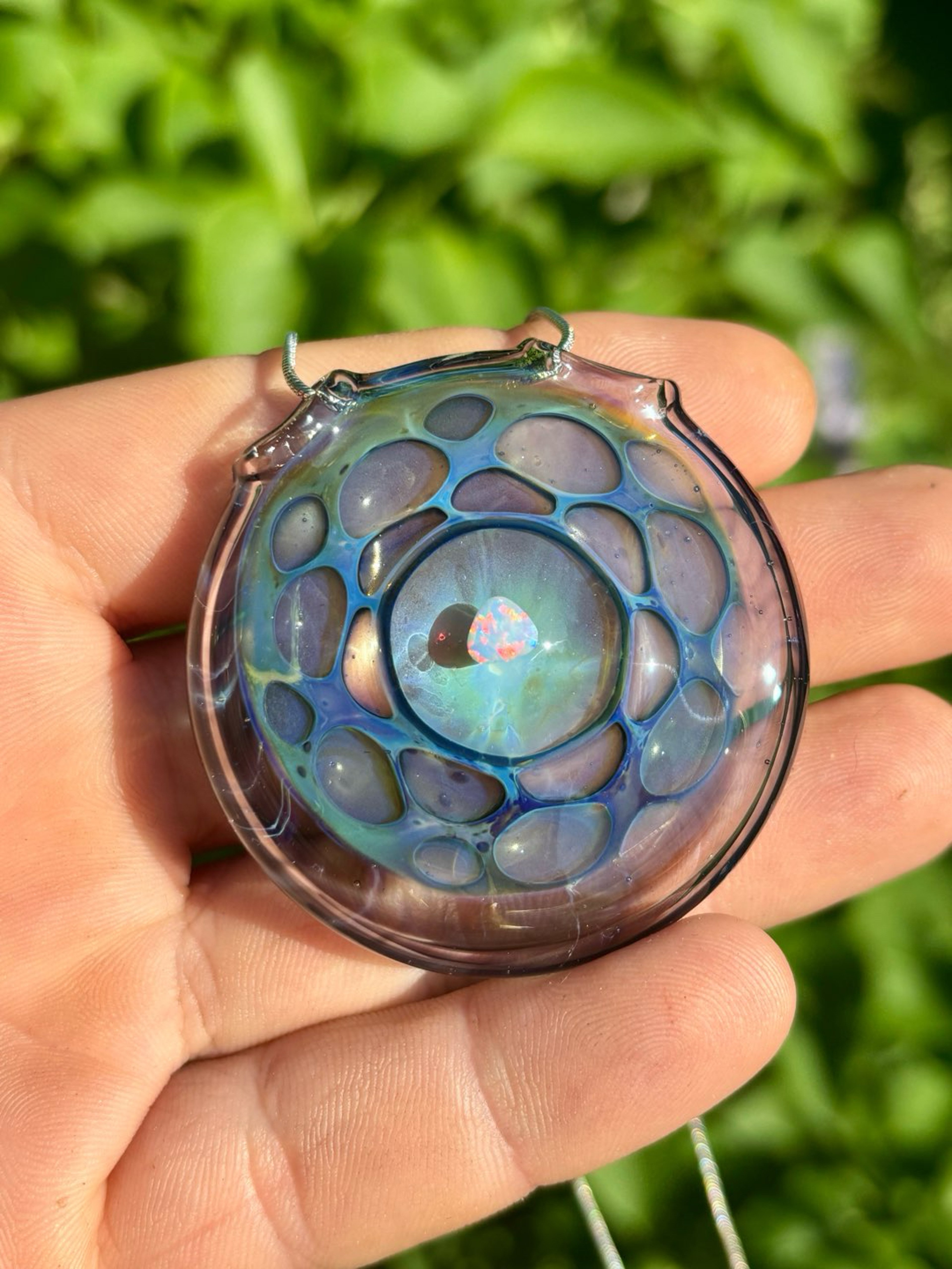 Opal honeycomb pendant image 0