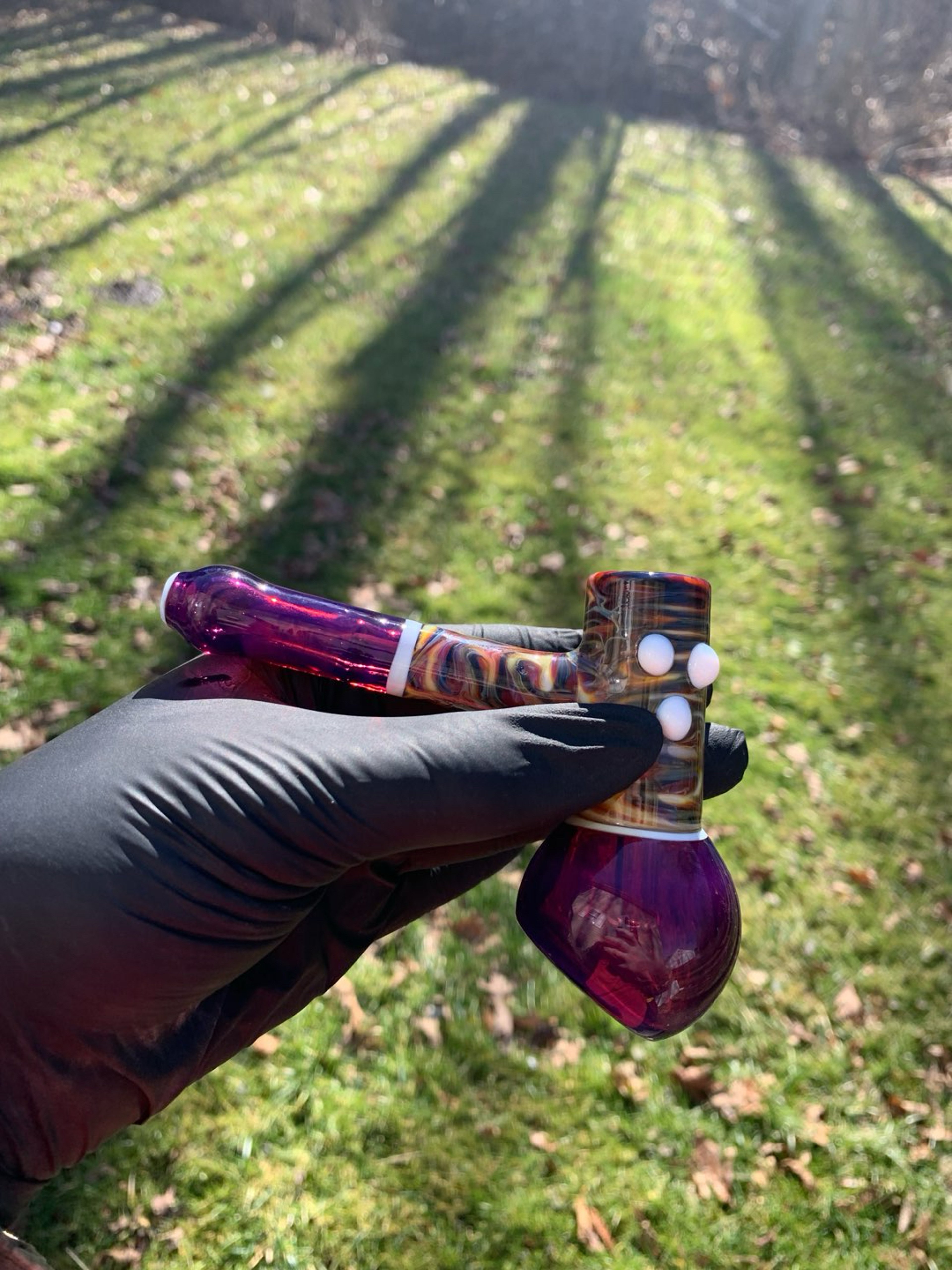 GlanceGlass Royal Jelly/tye-dye pocket bubbler image 0