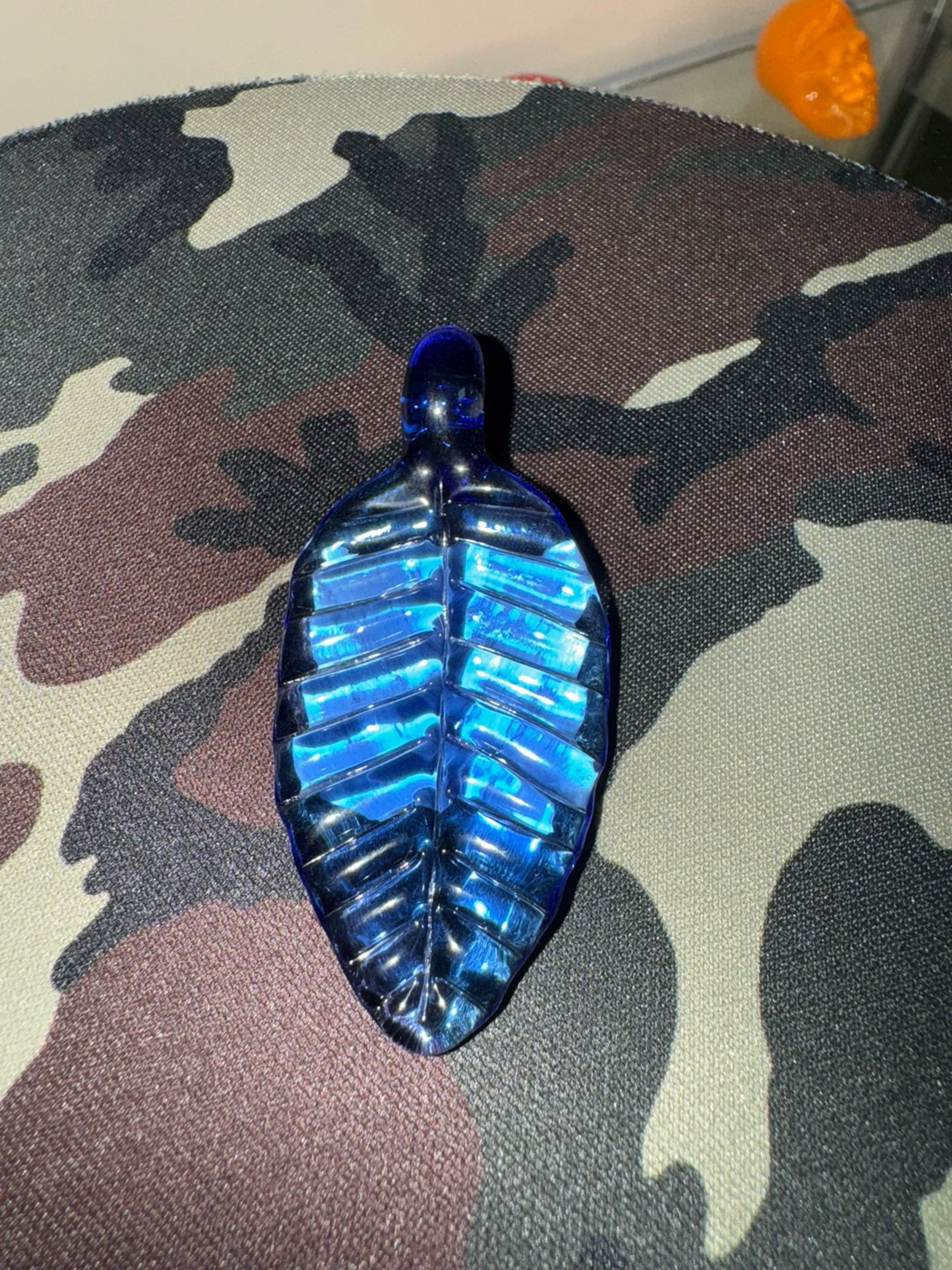 Preview pic of William Herrera Blue Leaf Pendant