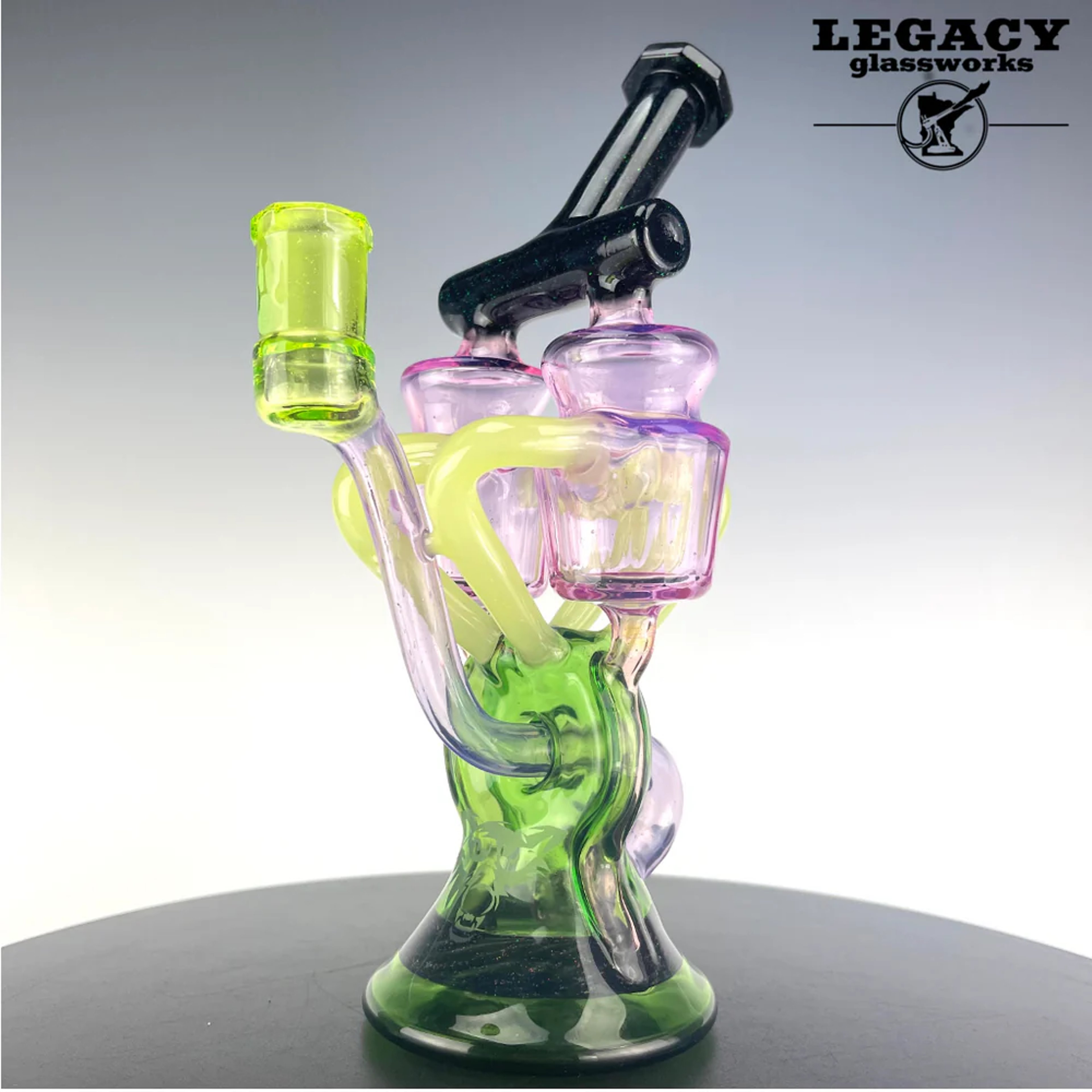 WOLFE GLASS DONUT DOUBLE CAN RECYCLER image 0