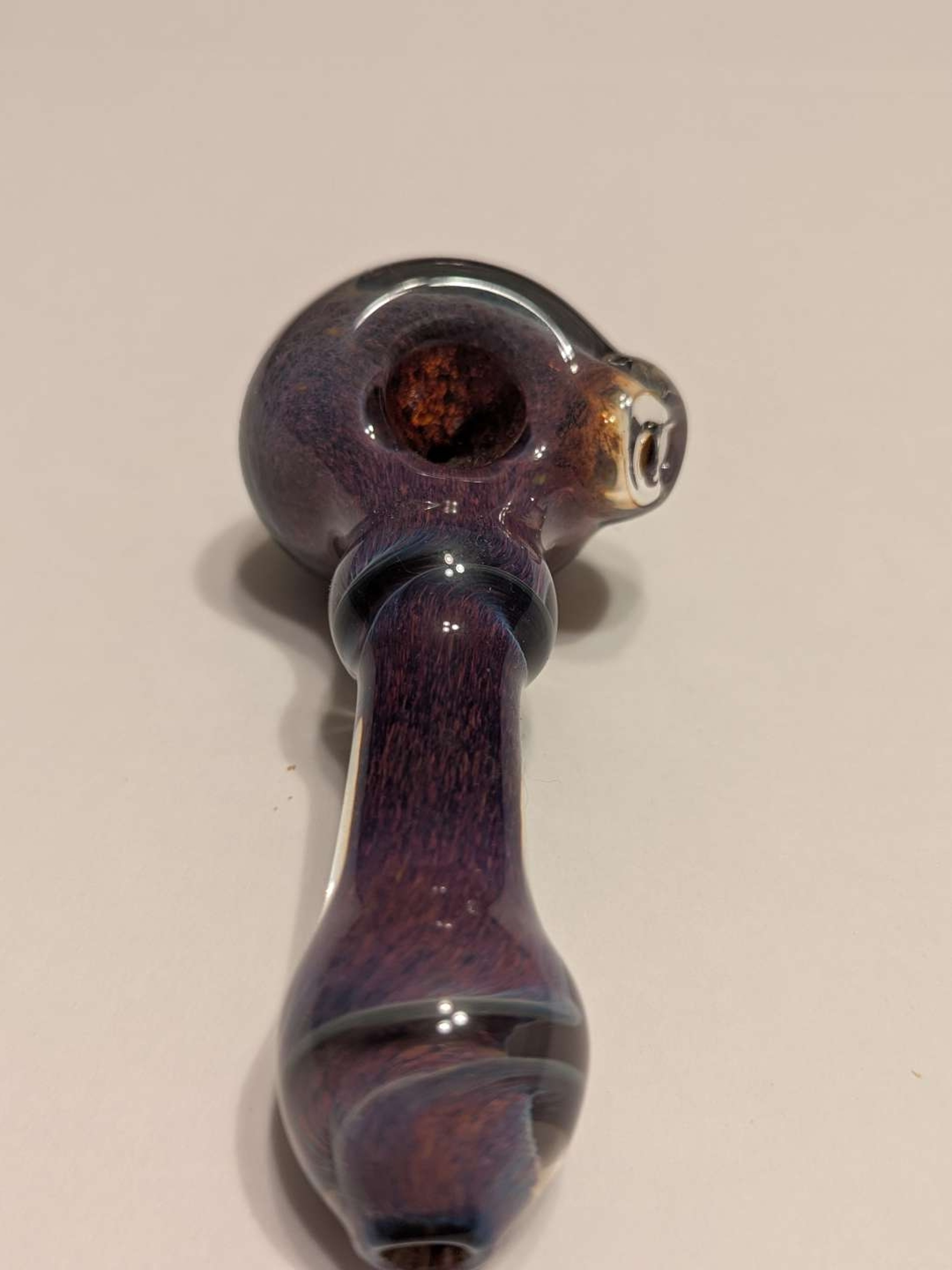 Preview pic of BILBO - purple frit worked hand pipe