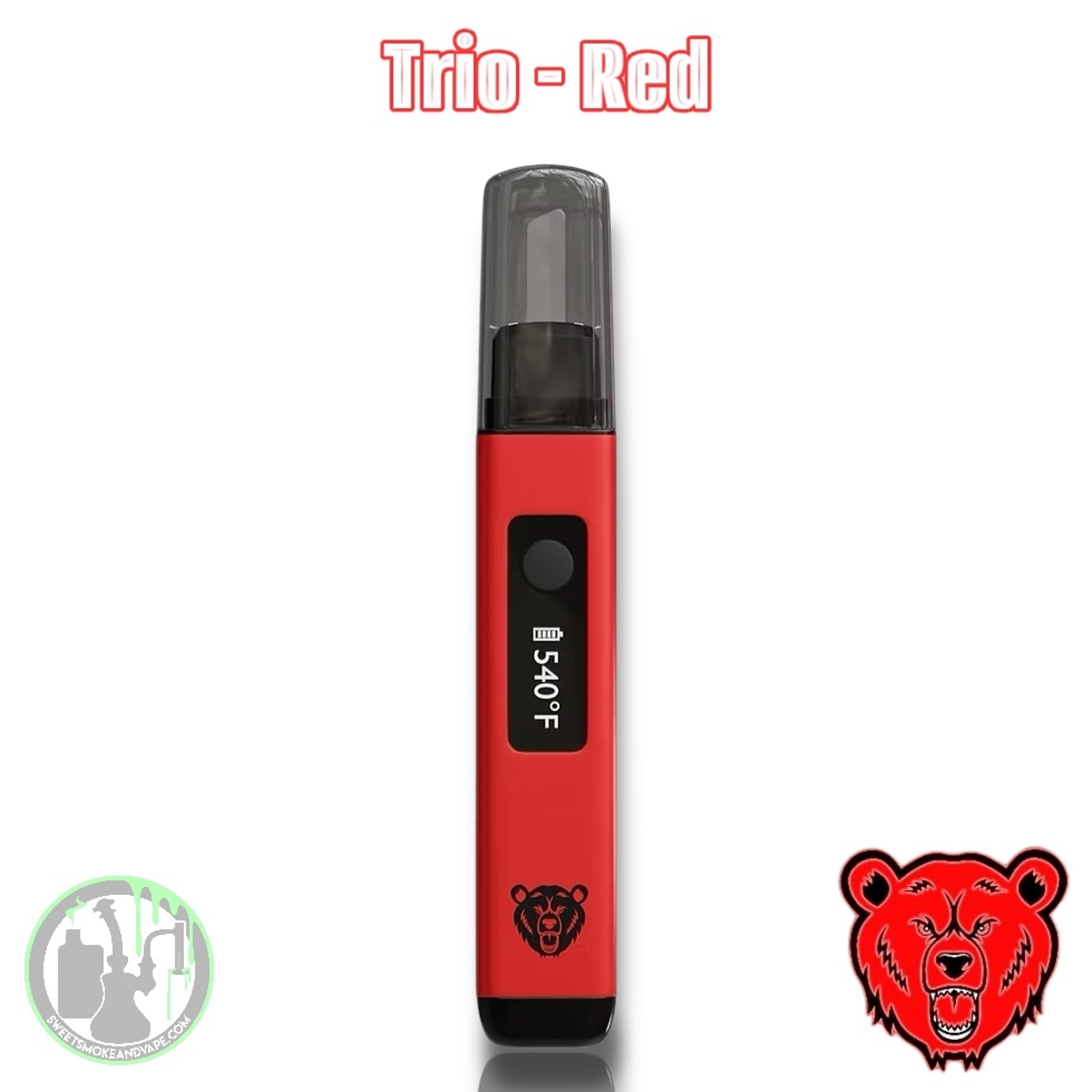 Preview pic of Bear Quartz - Trio Dab Tool - Red