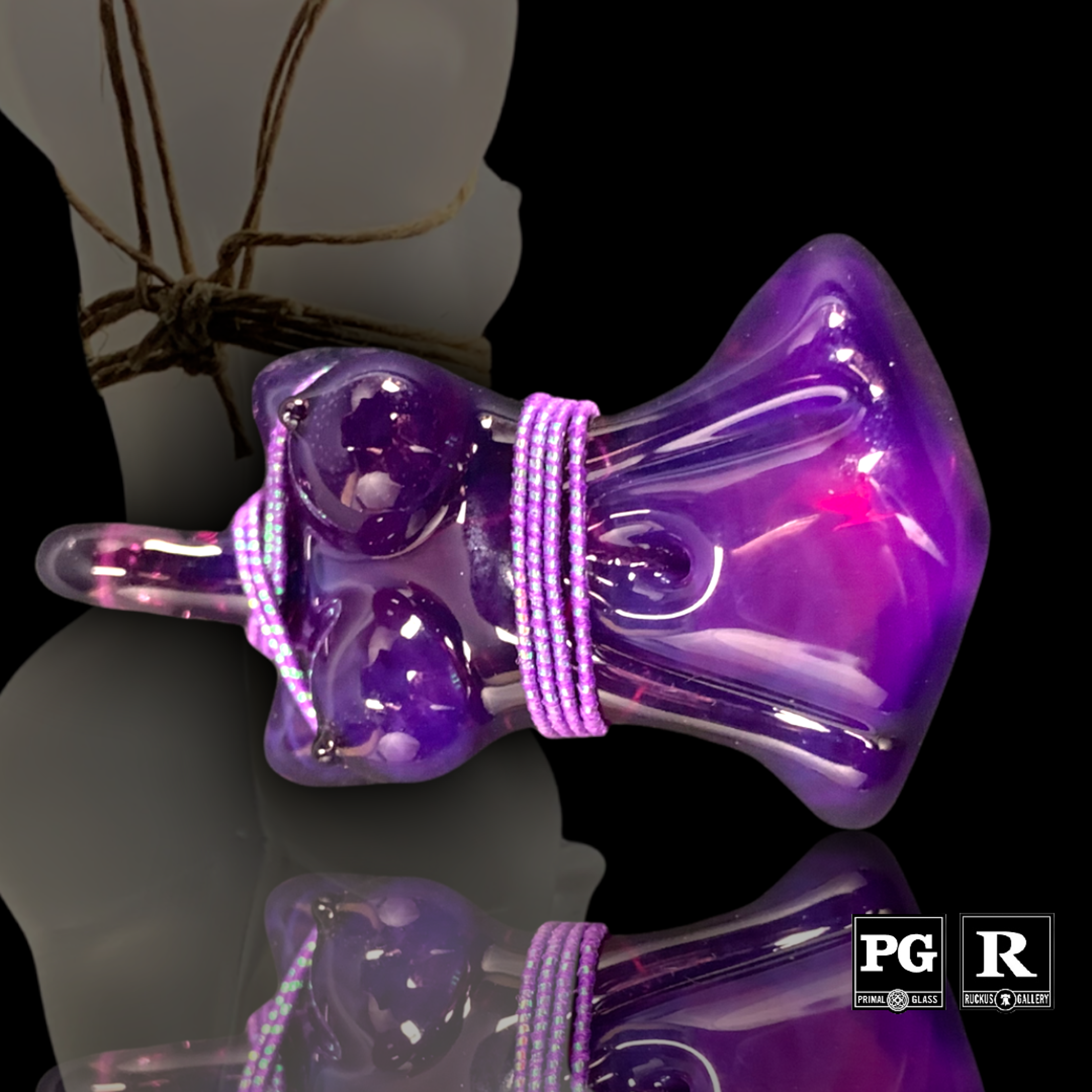Preview pic of Scissorbaby Glass Torso Pendant Purple