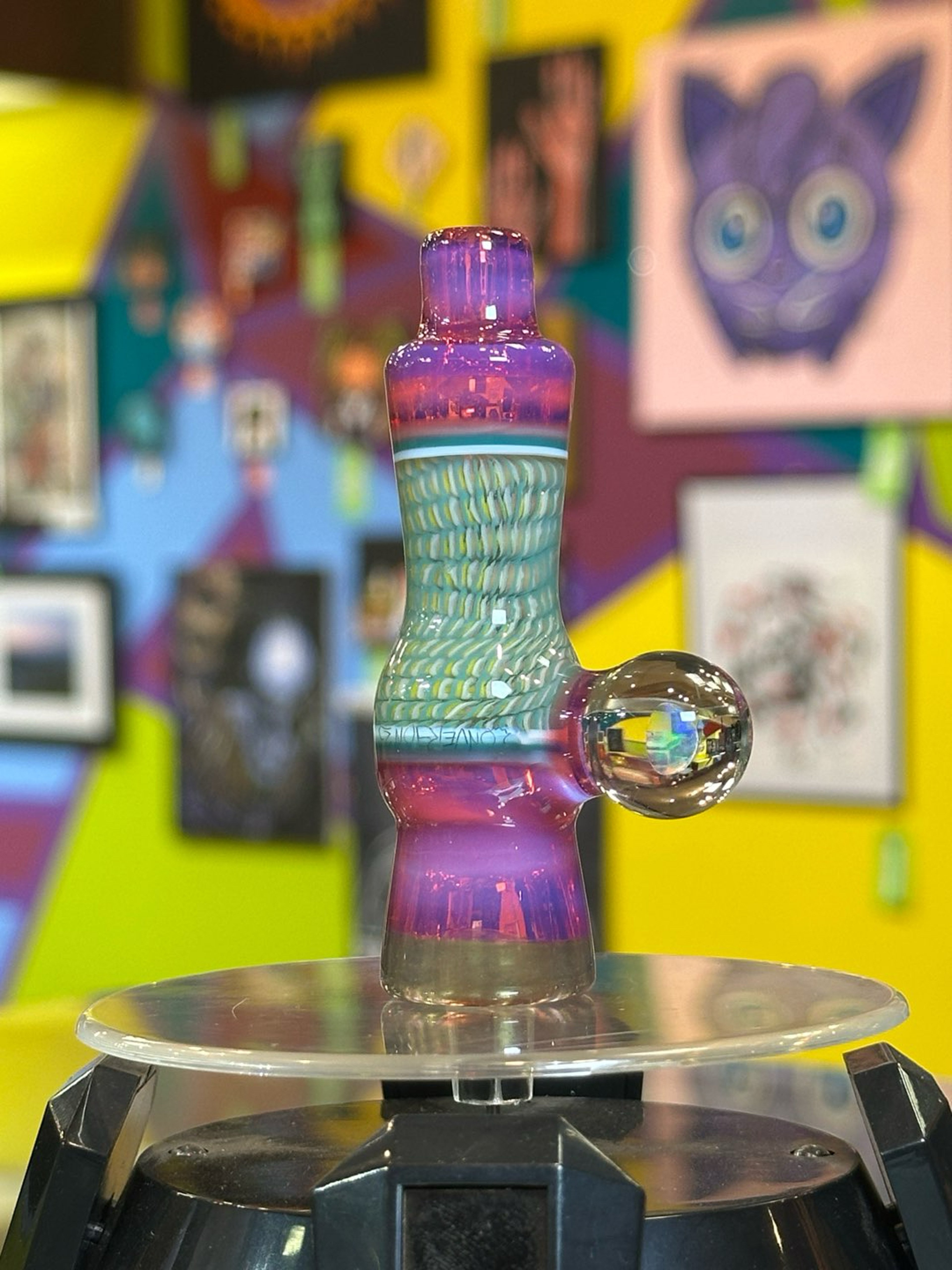 Preview pic of Heady Pink Chillum w/ Opal