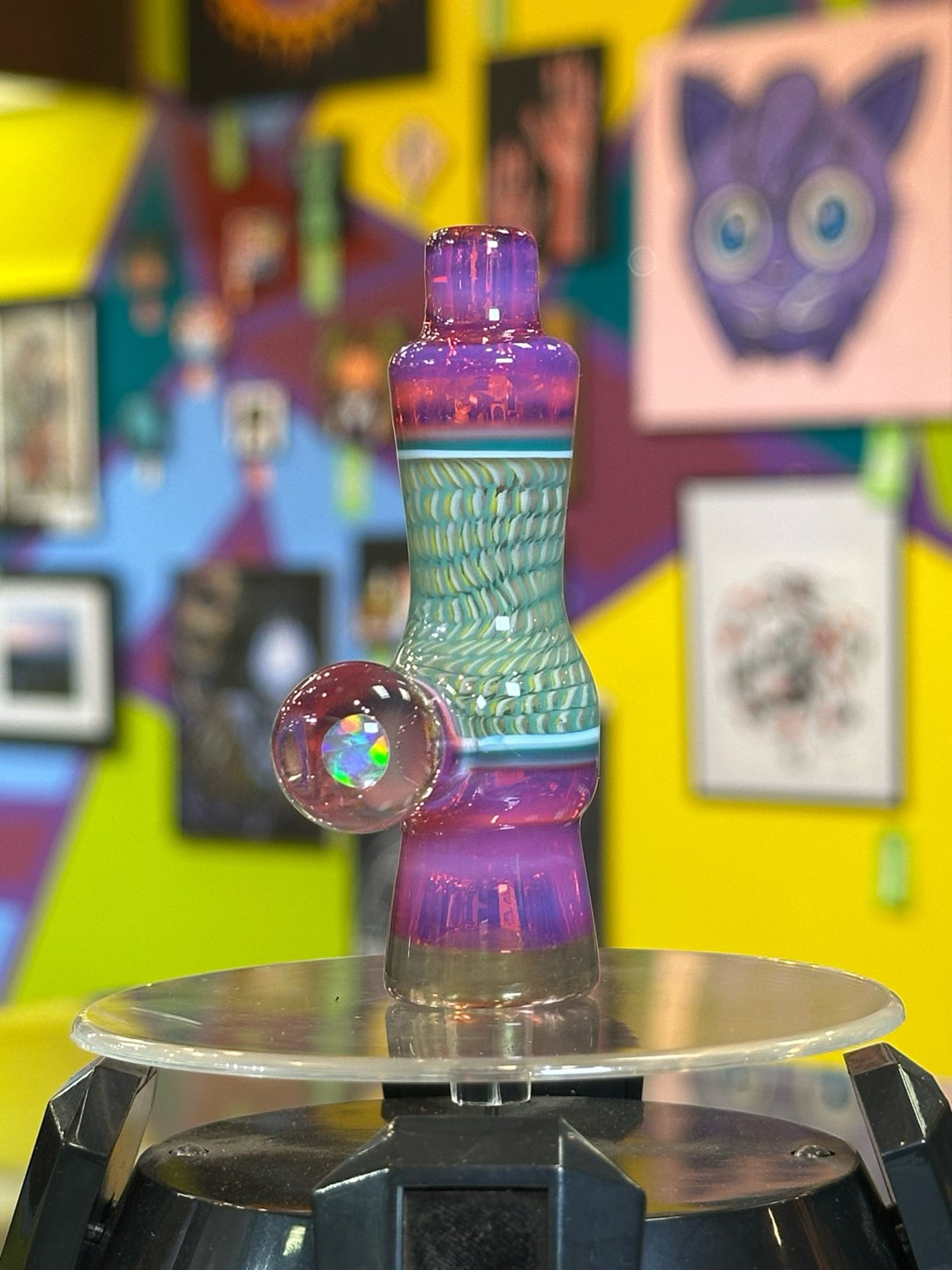 Preview pic of Heady Pink Chillum w/ Opal