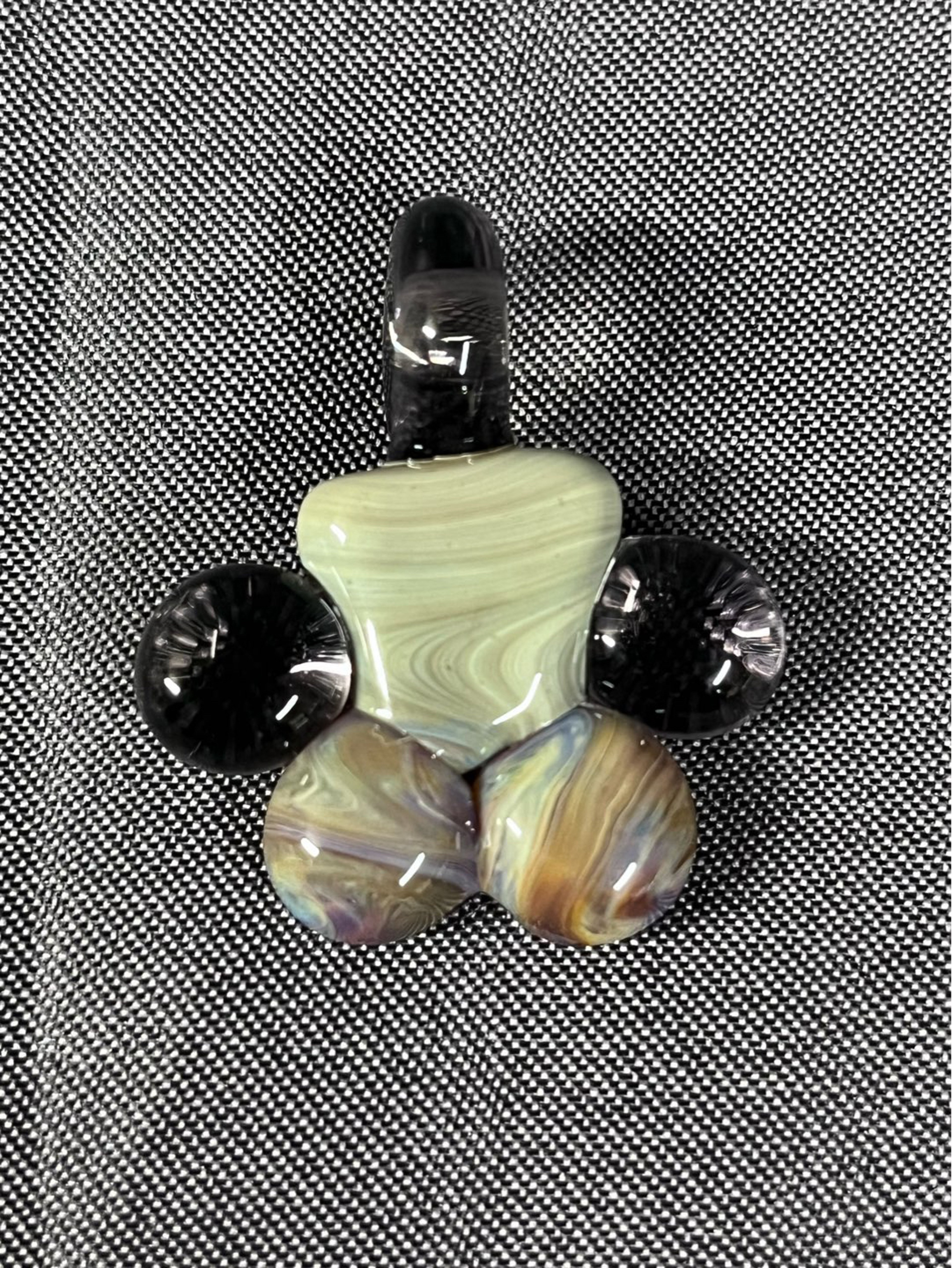 Preview pic of Beige and Grey Paw Print Pendant