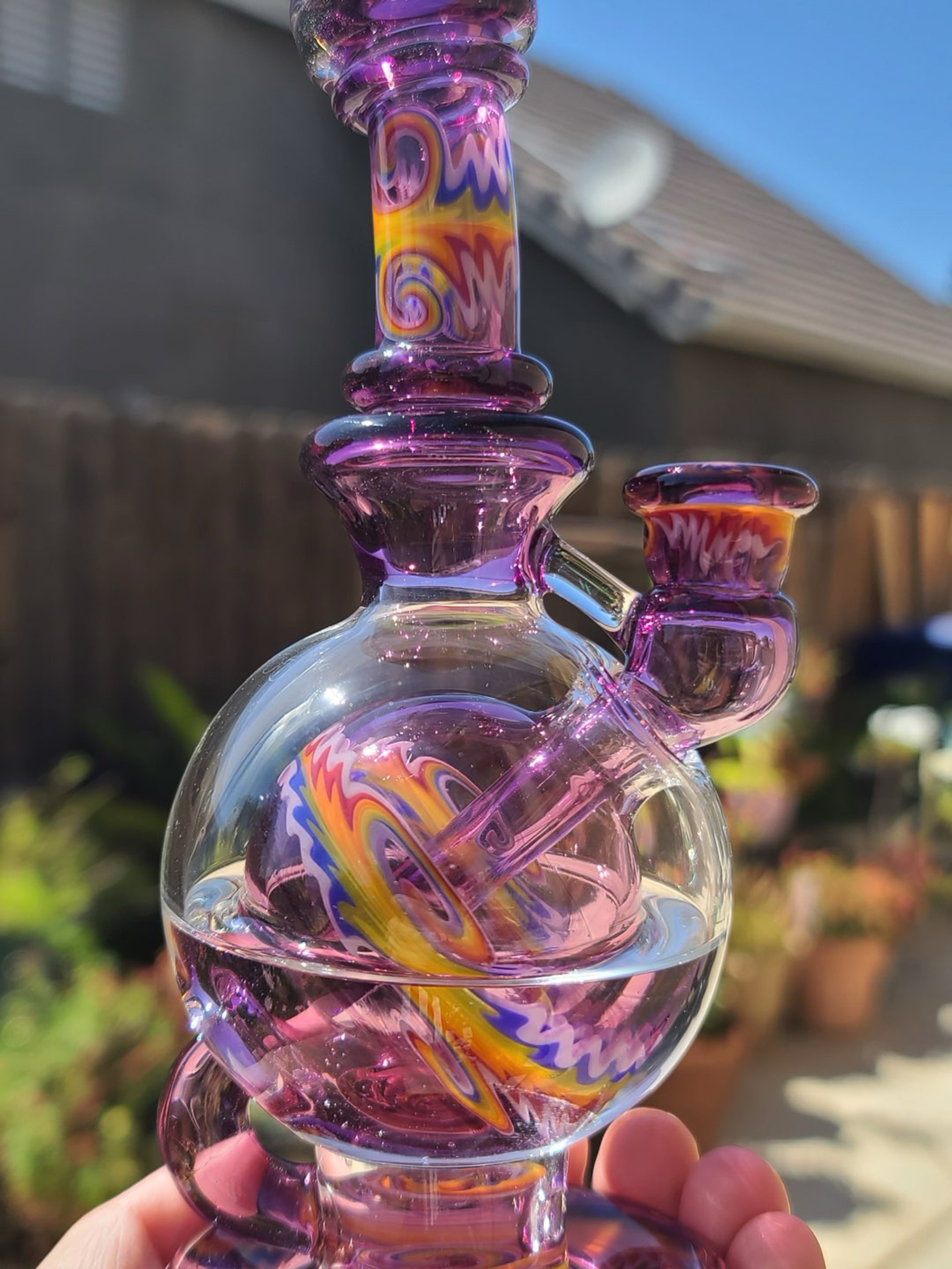 Brent 503 x Gitdown_Glass Purple Lollipop W/matching cap image 0