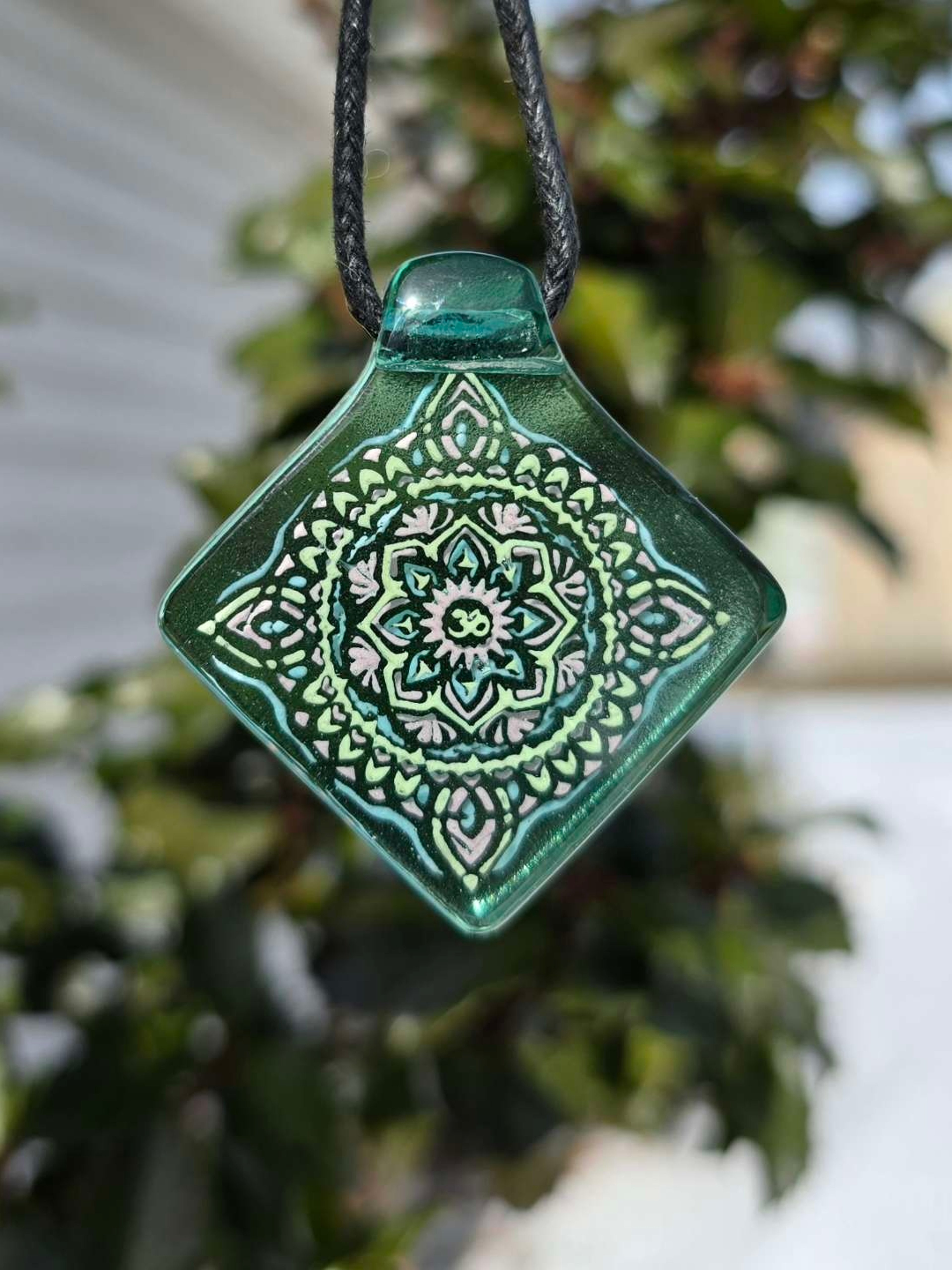 Preview pic of Square Mandala Layered Glow Pendant