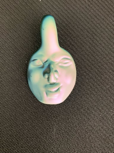 Preview pic of Adam Sultan Pearlescent Face Sculpture Pendant