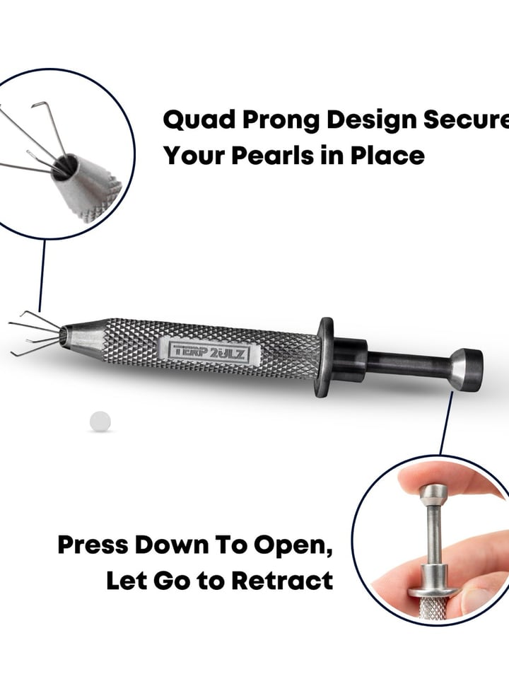 teru R.A. Pearl Tweezers: Expert Quartz Pearl Handling Tool Mini Terp