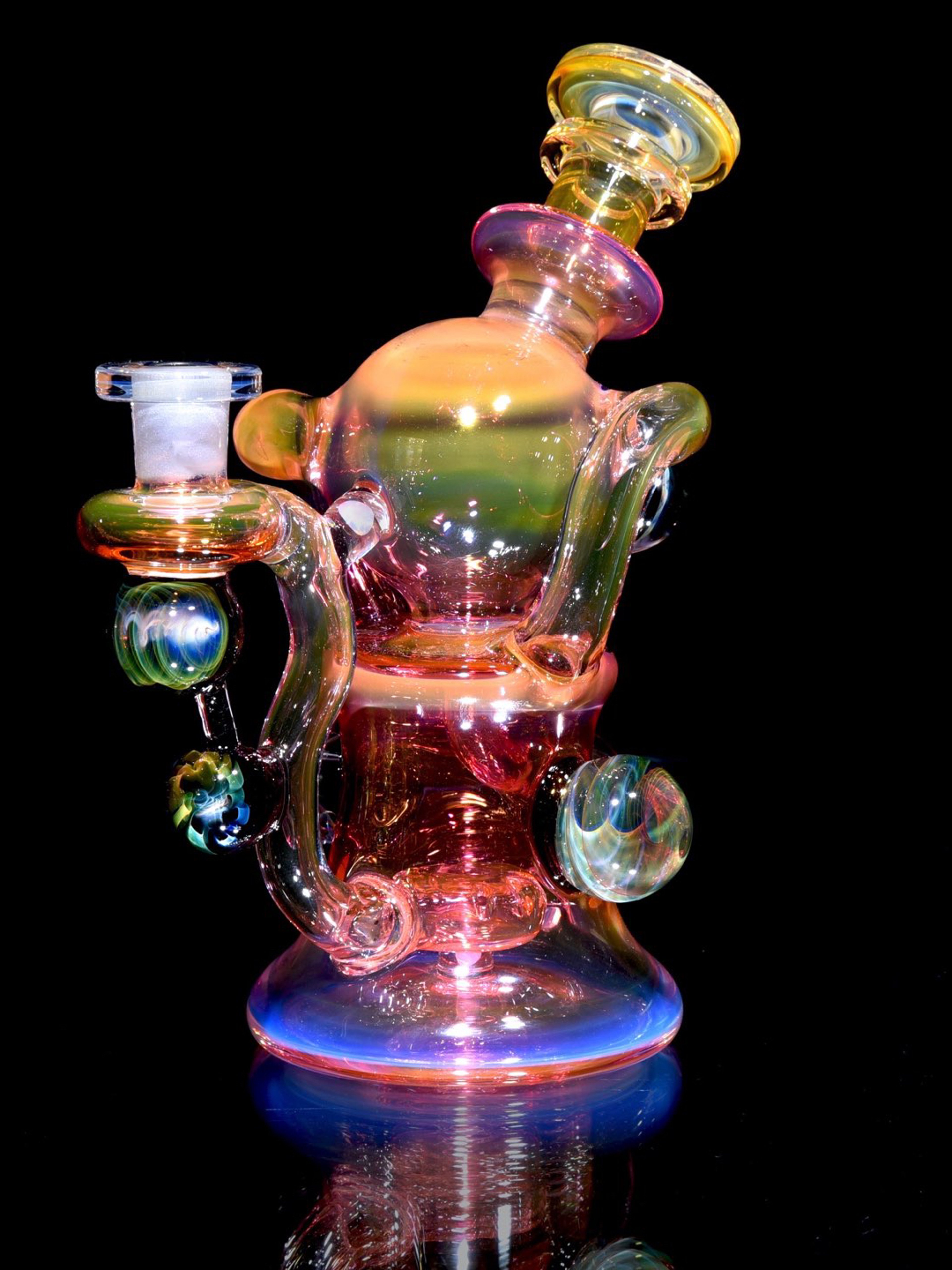Preview pic of Kaliber Glass - Fully-fumed Double-Uptake Klein Orbcycler  - 10mm Female