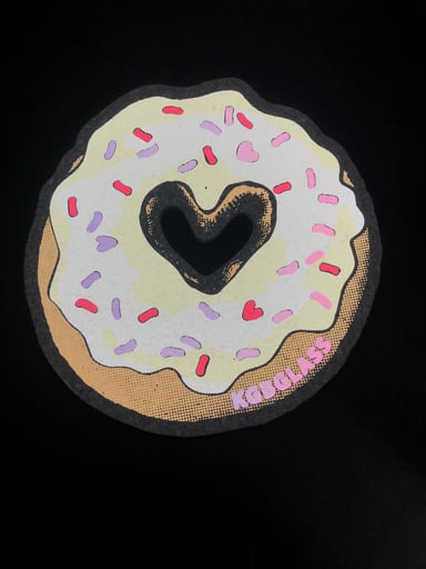 Preview pic of LE 50 Vanilla Frosted w/ Sprinkles 8” Donut by KGB x Moodmats x Sarah Marblesbee