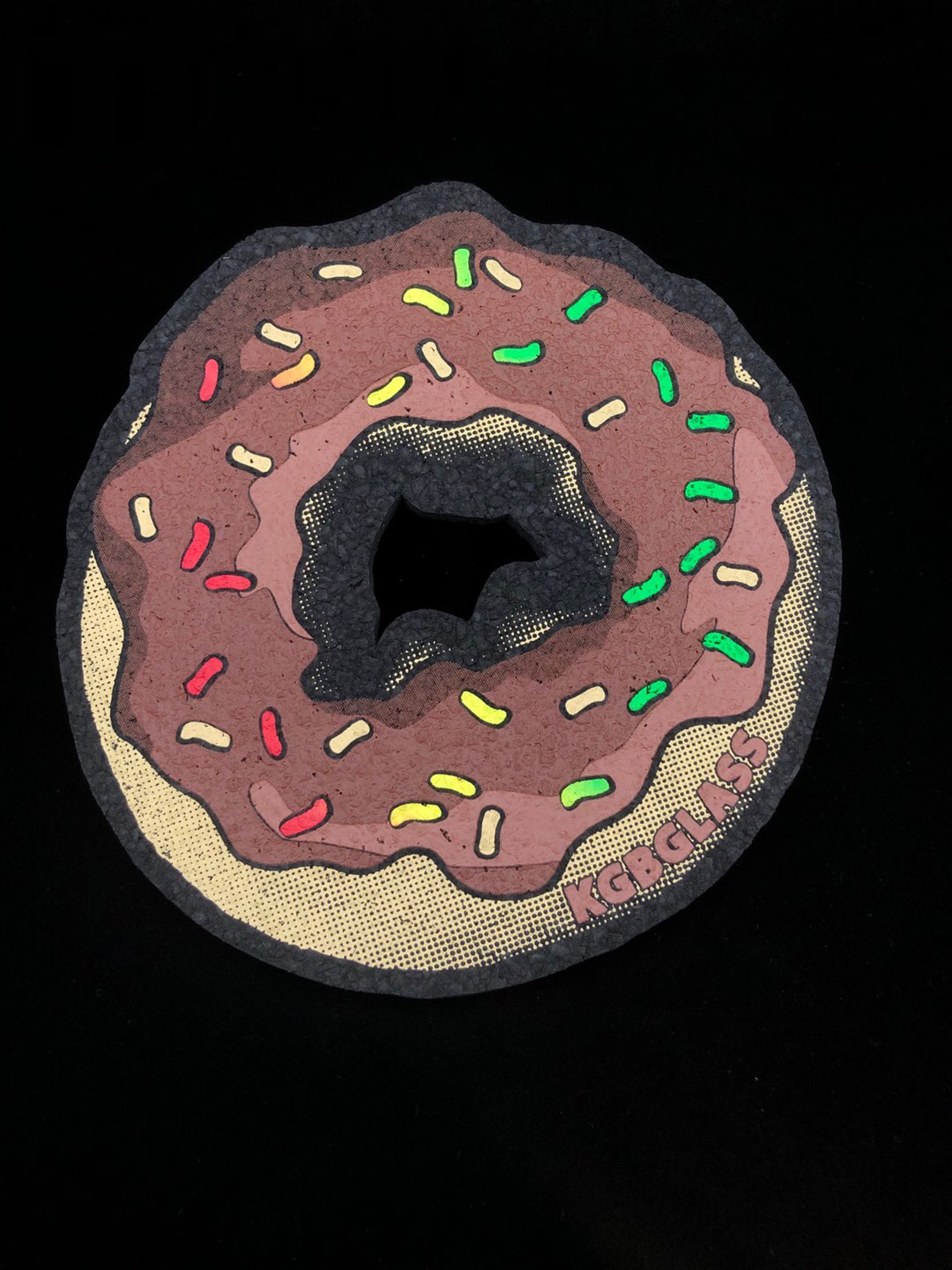 Preview pic of Chocolate Frosted w/ Sprinkles 8” Donut by KGB x Moodmats