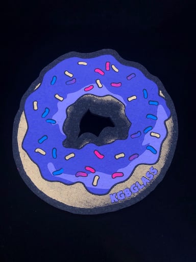 Preview pic of Purple Frosting w/ Sprinkles 8” Donut by KGB Glass x Moodmats