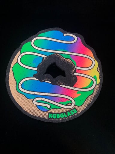 Preview pic of Rainbow Frosting w/ Vanilla Drizzle 8” Mat by KGB Glass x Moodmats