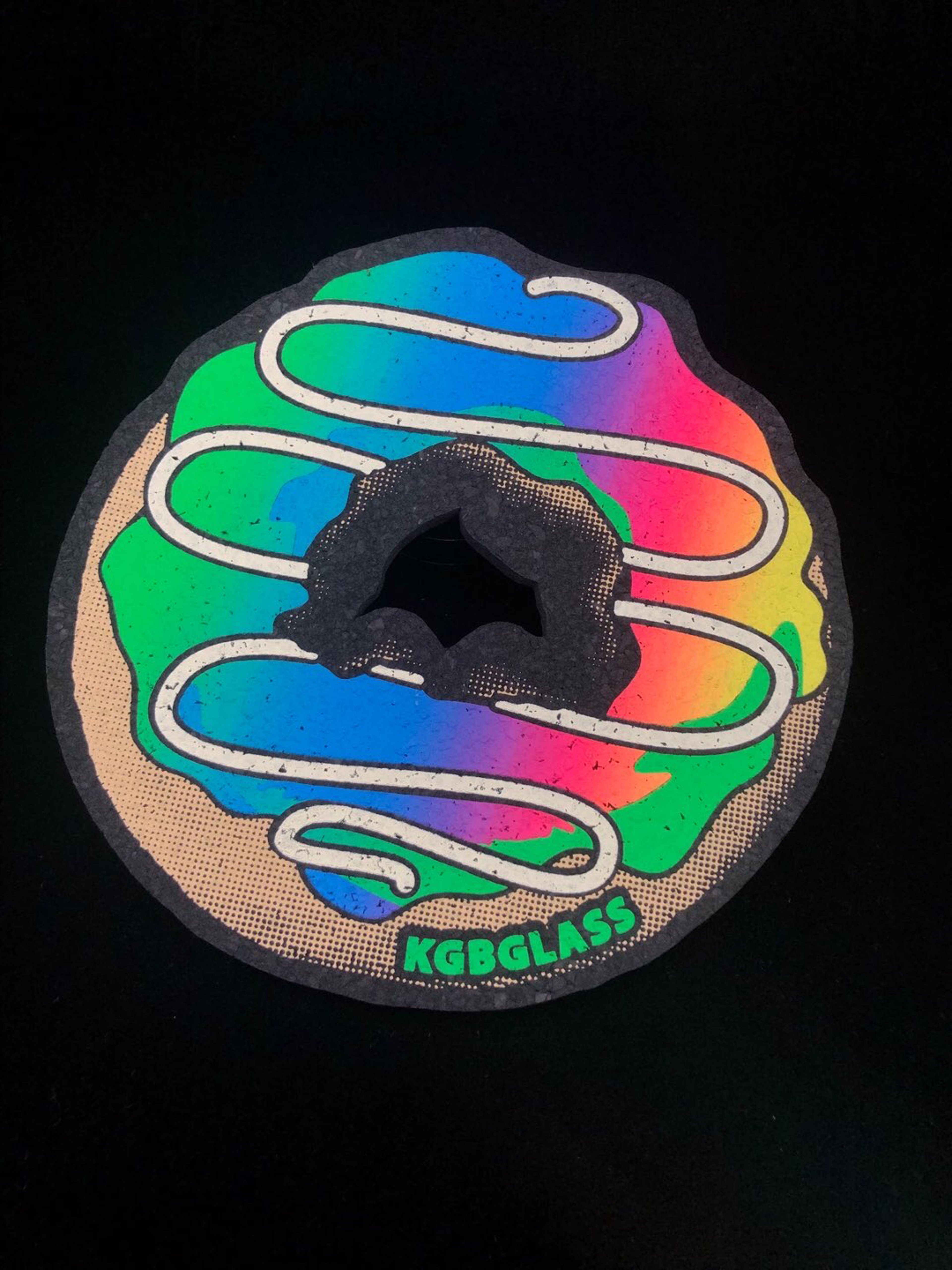 Preview pic of Rainbow Frosting w/ Vanilla Drizzle 8” Mat by KGB Glass x Moodmats
