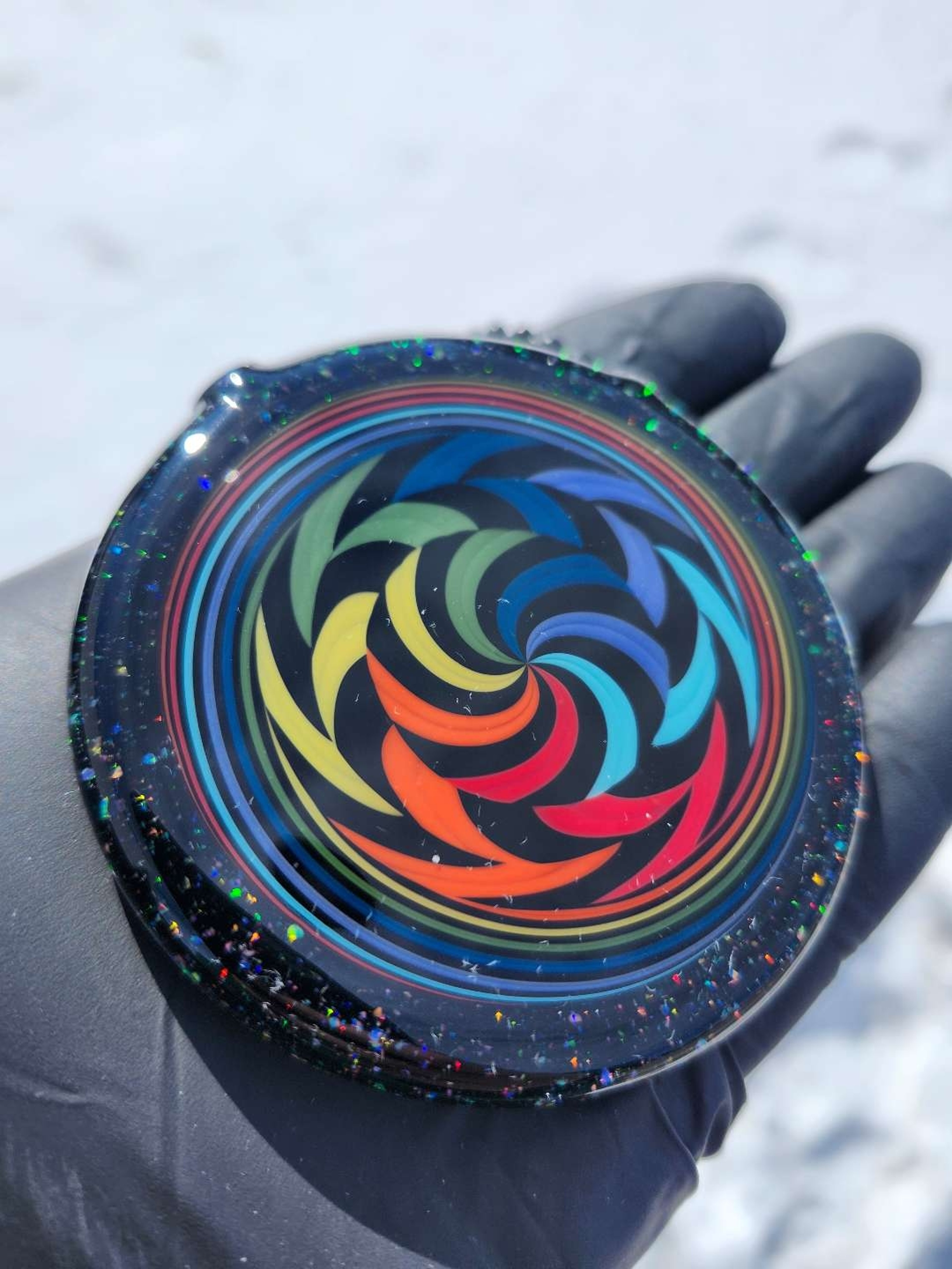 Preview pic of KARL73 80MM CRUSHED OPAL TETRIS TECH PENDANT