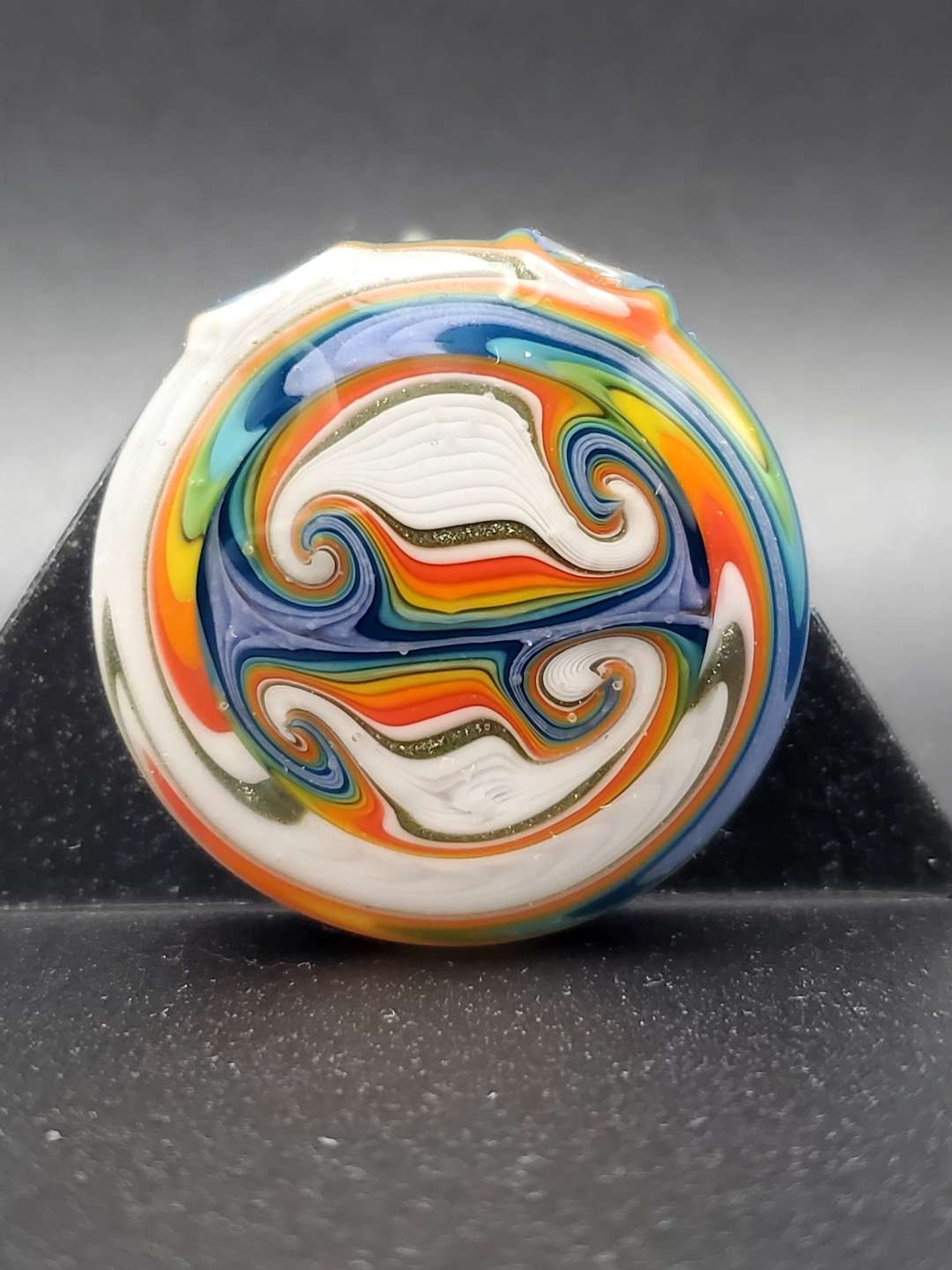 Rainbow in a Snowy Sky pendant image 0