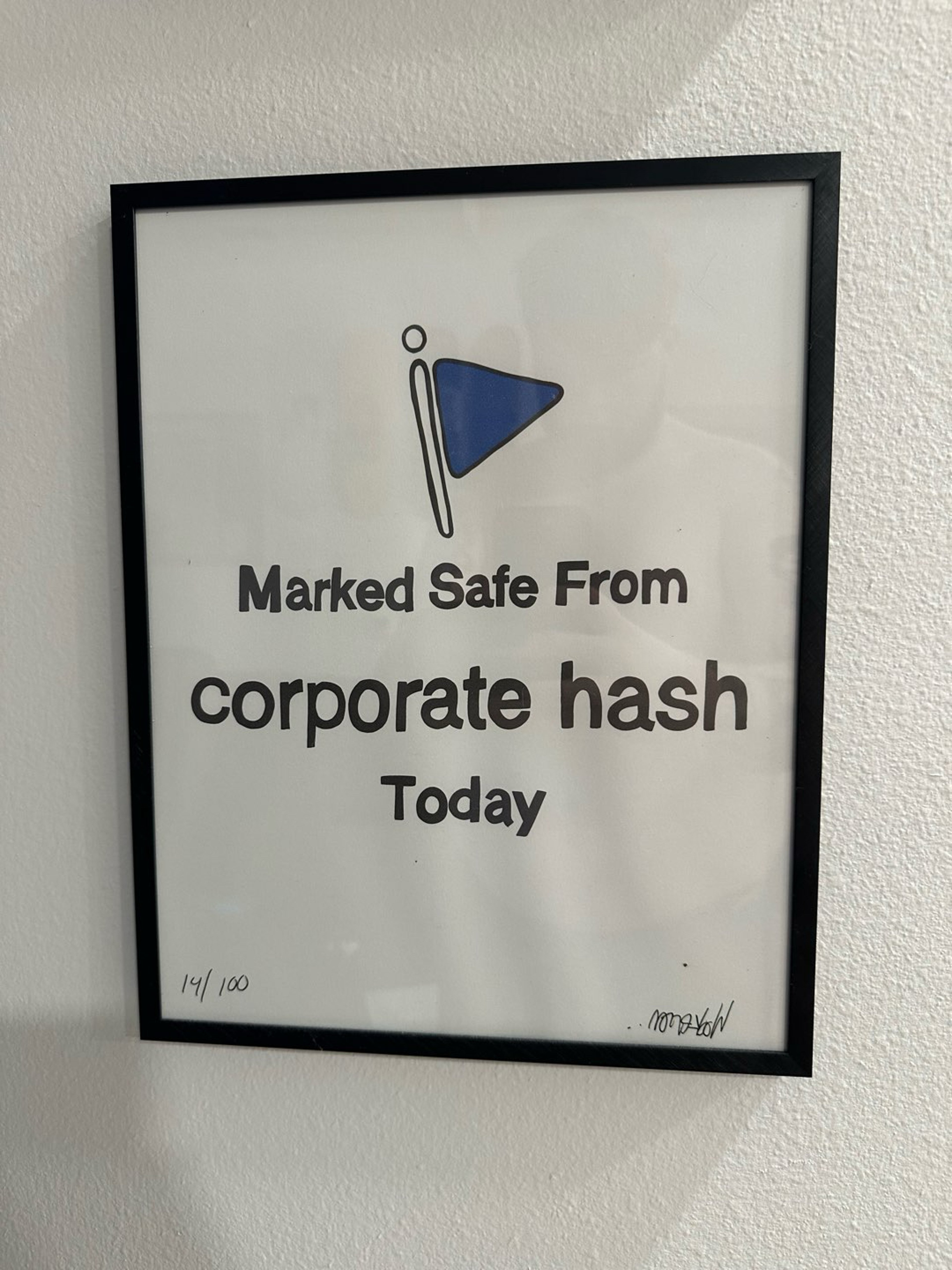 Preview pic of Wookerson studios “marked safe from corporate hash today” print