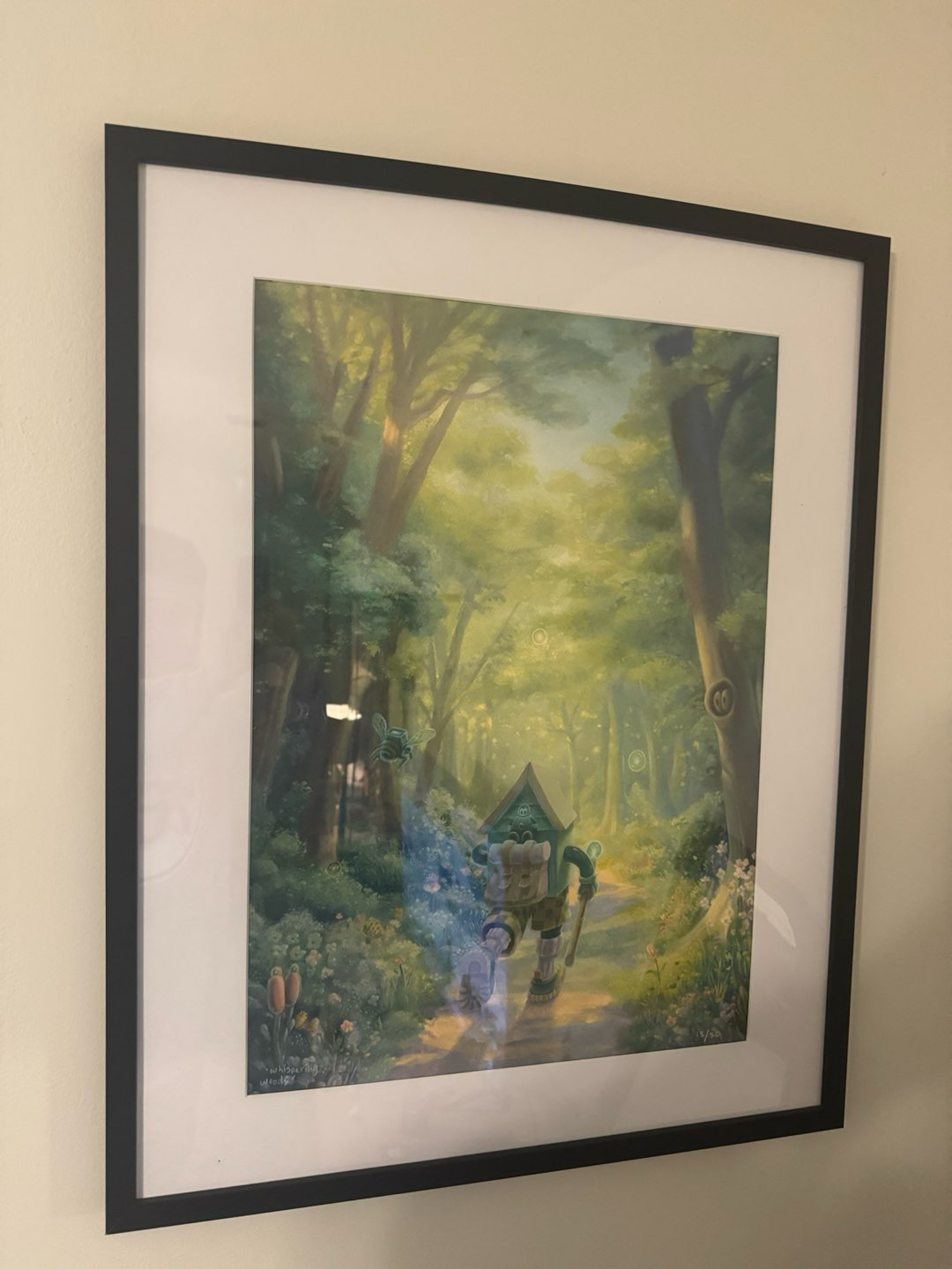 Preview pic of Leansy in woods print framed