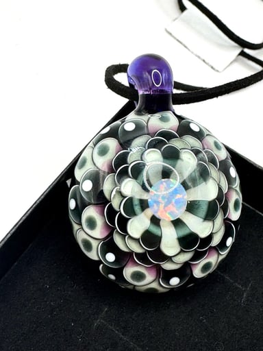 Preview pic of Brand New Juju glass pendant with opal