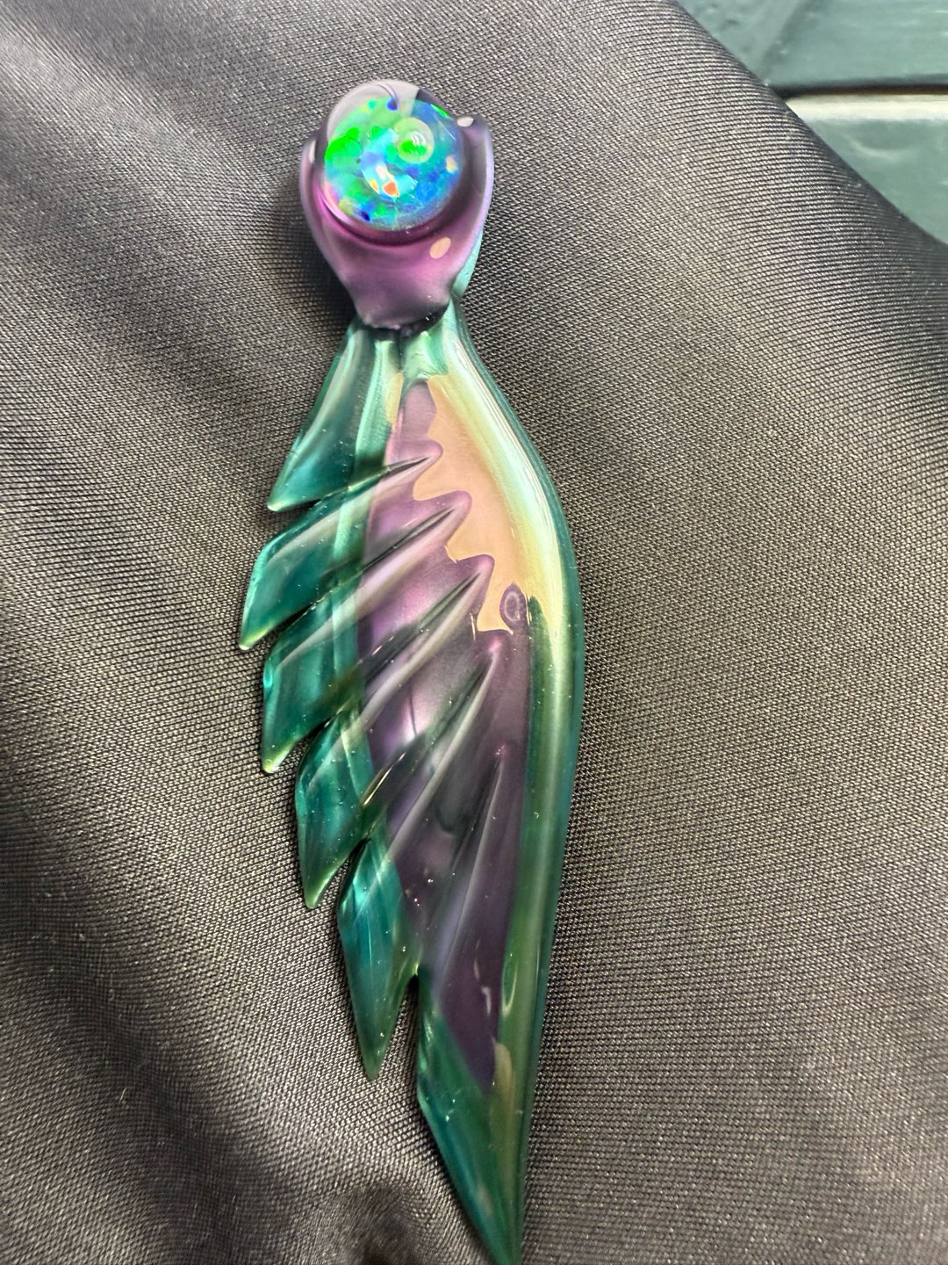 Preview pic of Firefly moon opal wing pendant