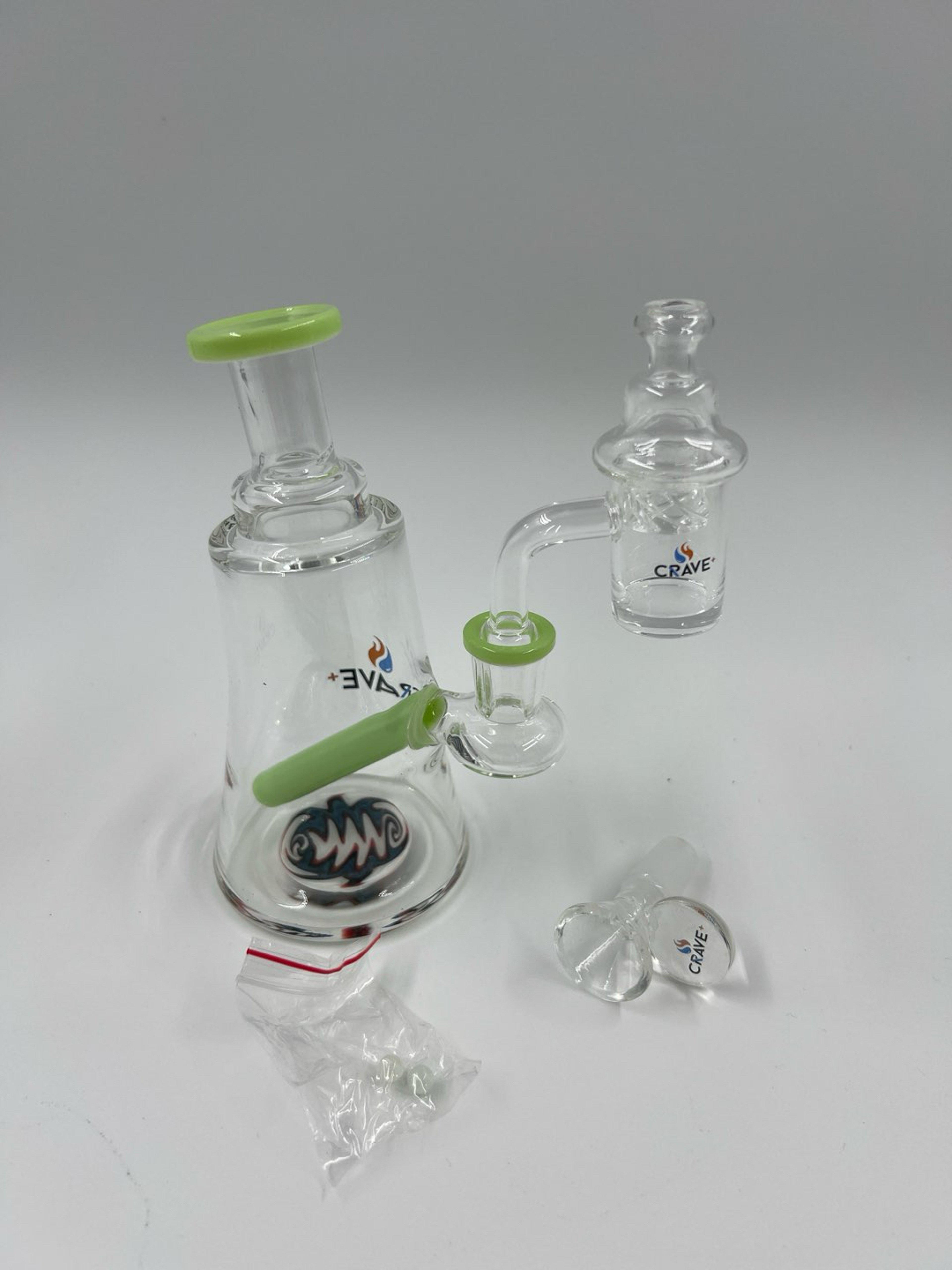Preview pic of 6" Crave Glass WigWag 6 Piece Dab Rig Gift Set